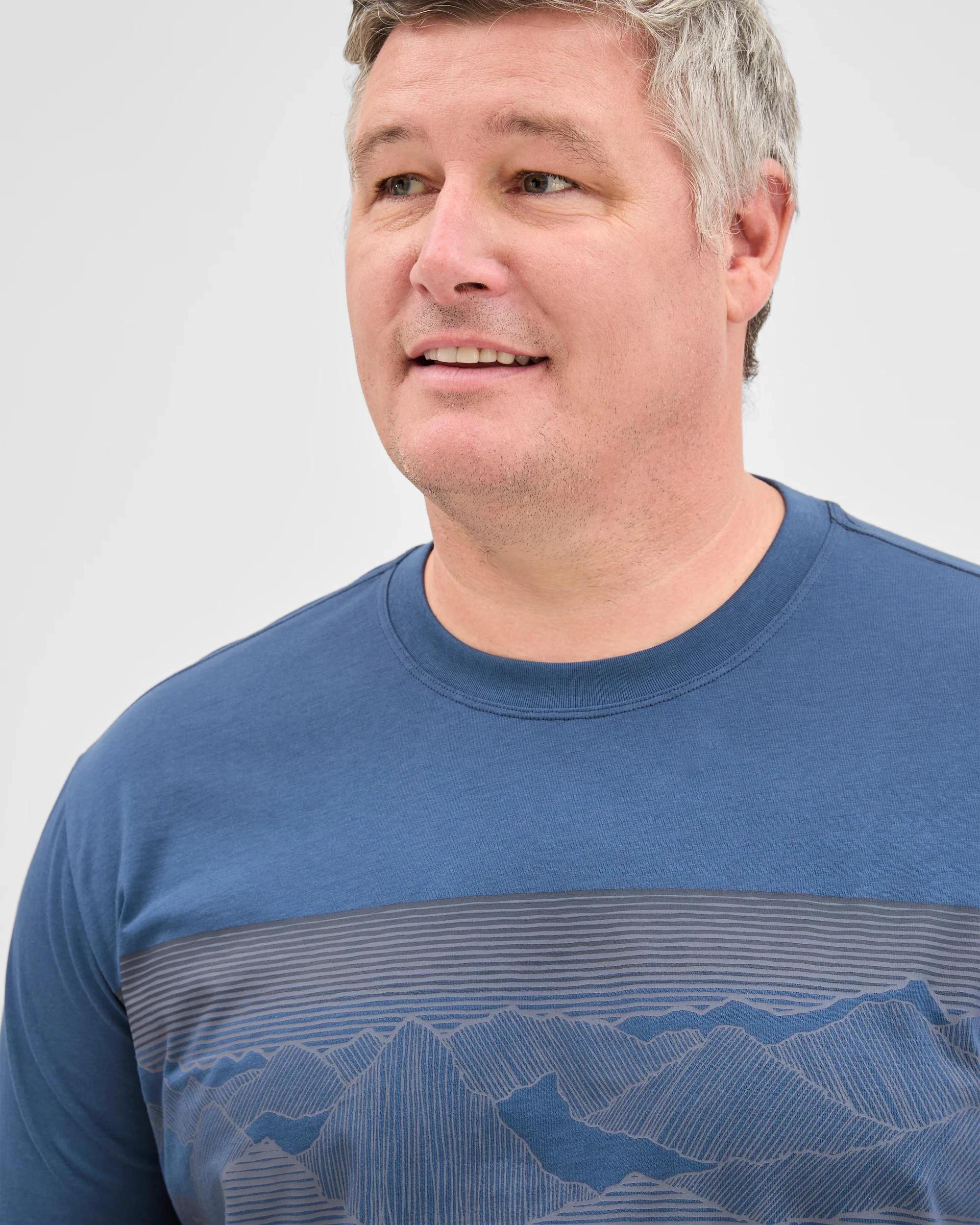 4 Target Man Plus Plus Size Australian Cotton Print T-Shirt BLUE NIGHTS, 4 of 5