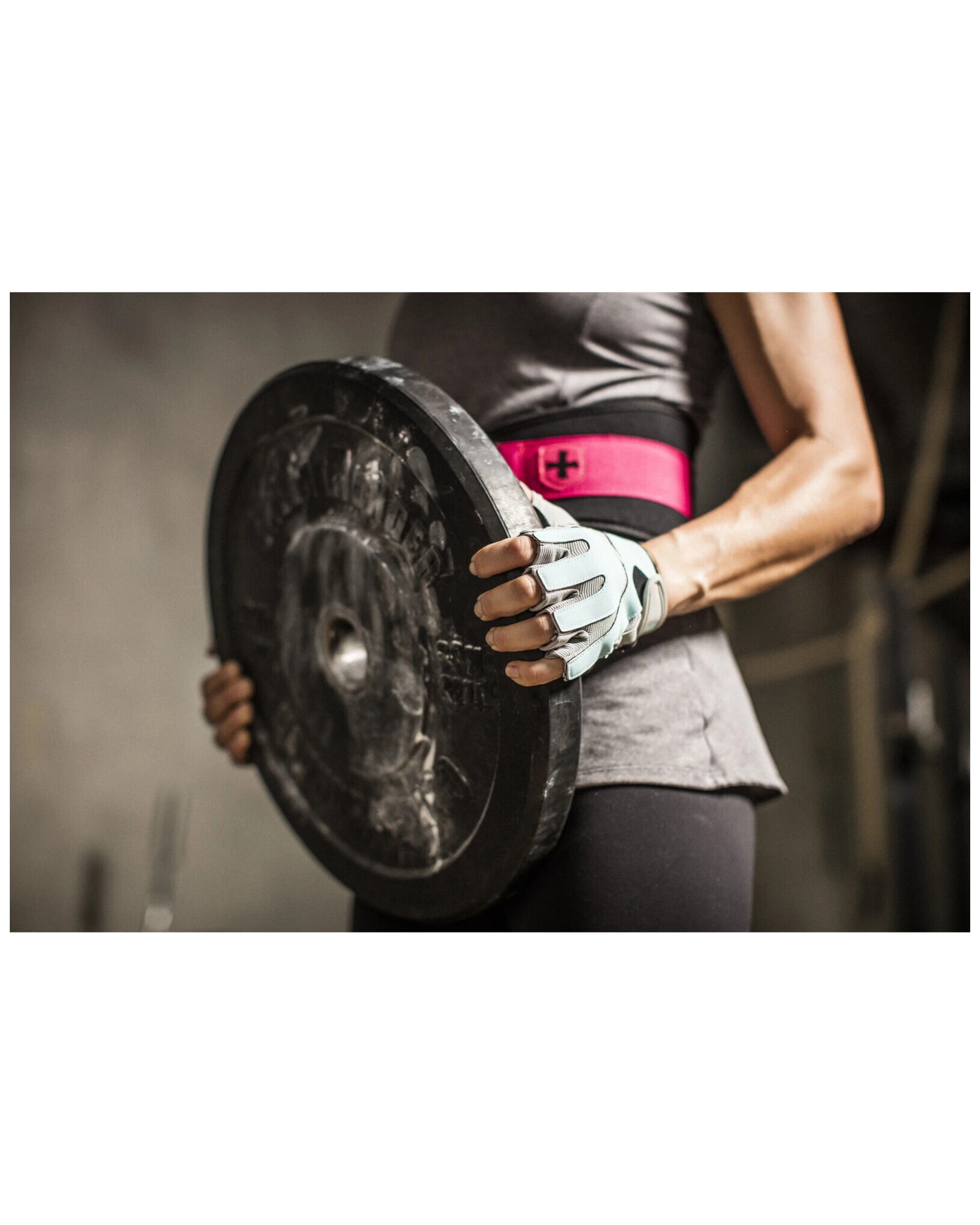 10 Harbinger Womens Training Grip Gloves Weightlifting TechGel Leather Palm, 10 of 10