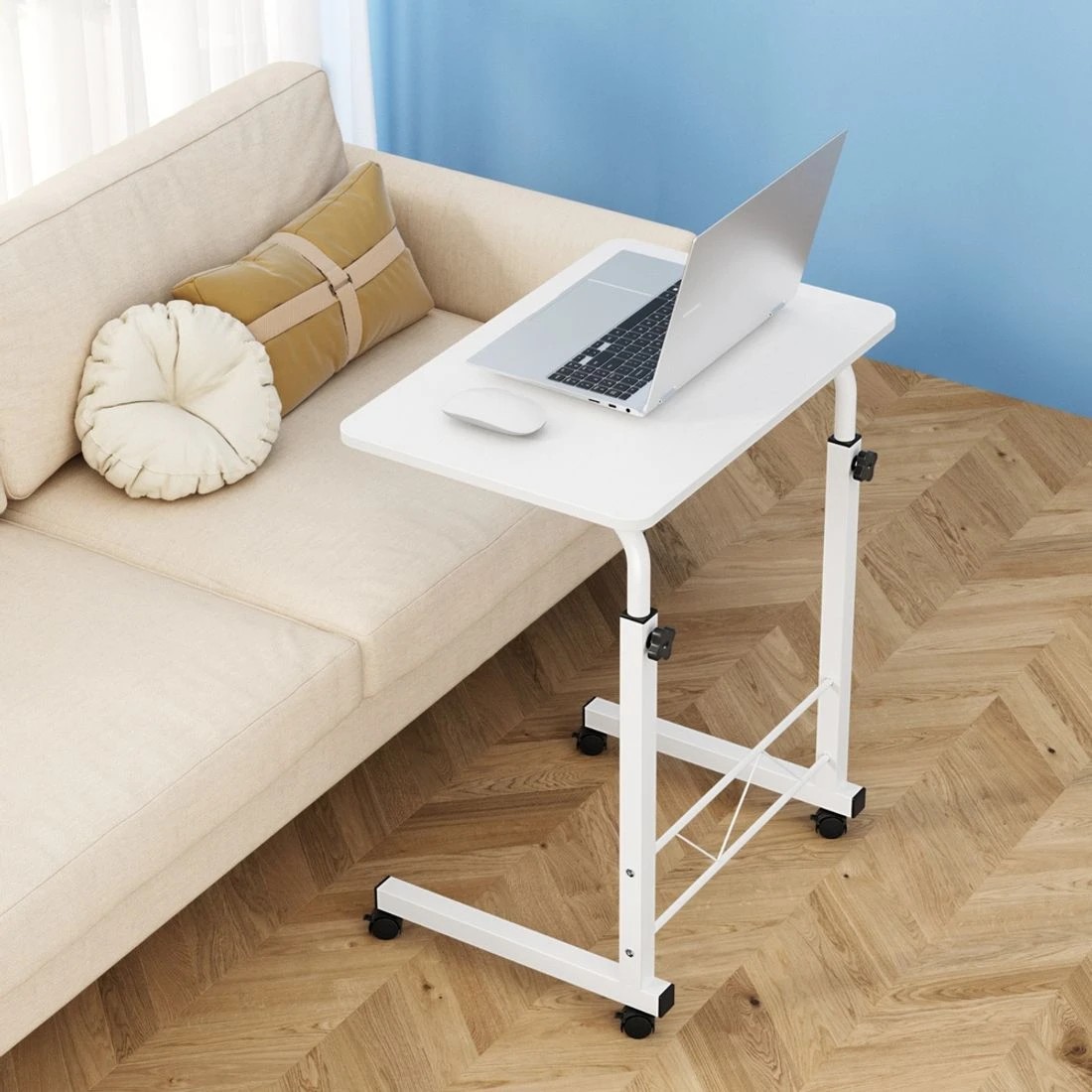 3 Artiss Laptop Desk Table Adjustable 60CM - White, 3 of 8