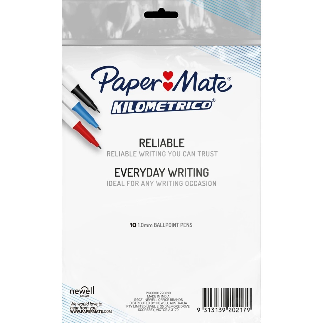 7 10 Pack Paper Mate Kilometrico Ballpoint Pens - Multi Colour, 7 of 7