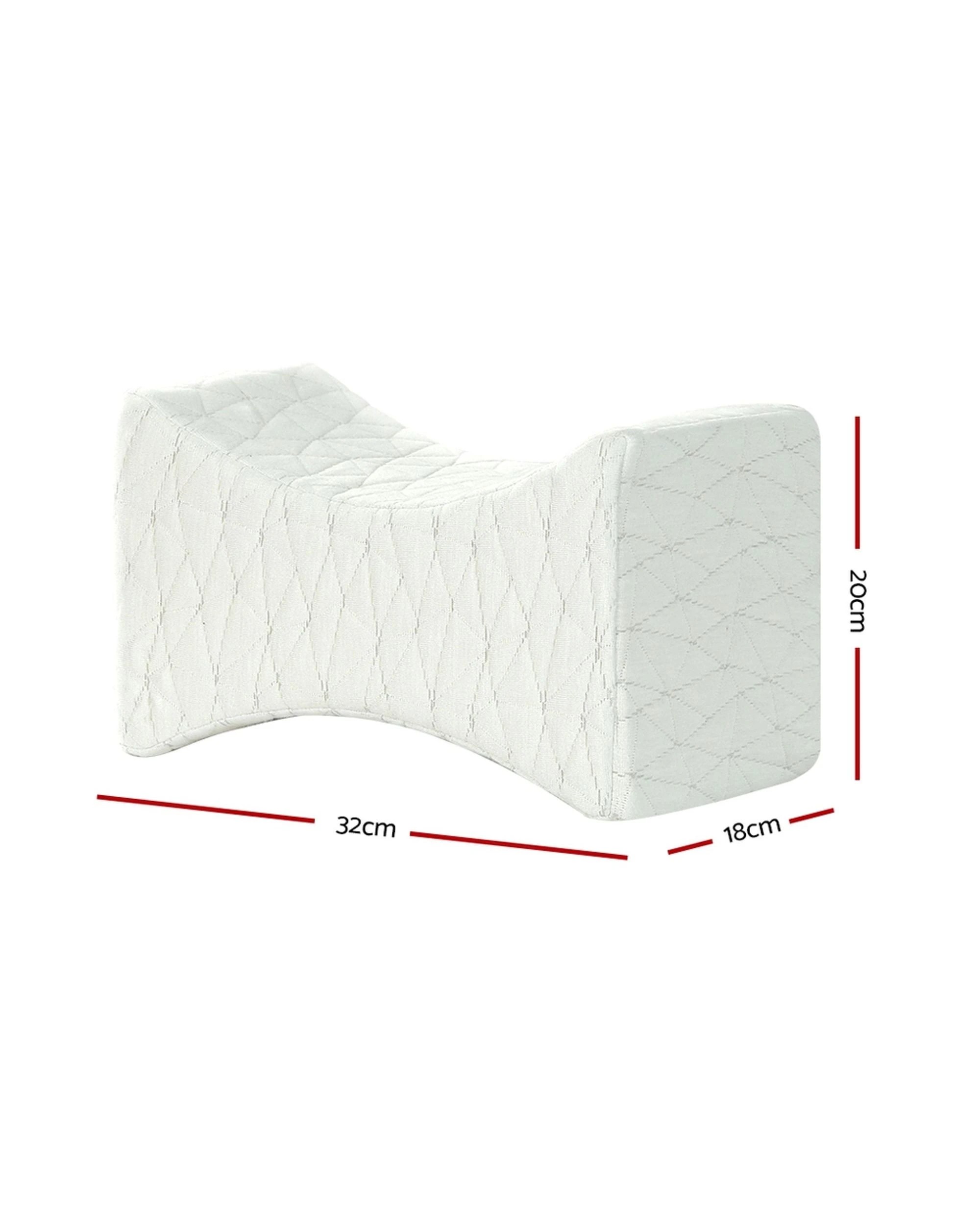 2 Giselle Bedding Memory Foam Leg Knee Pillow - White, 2 of 4