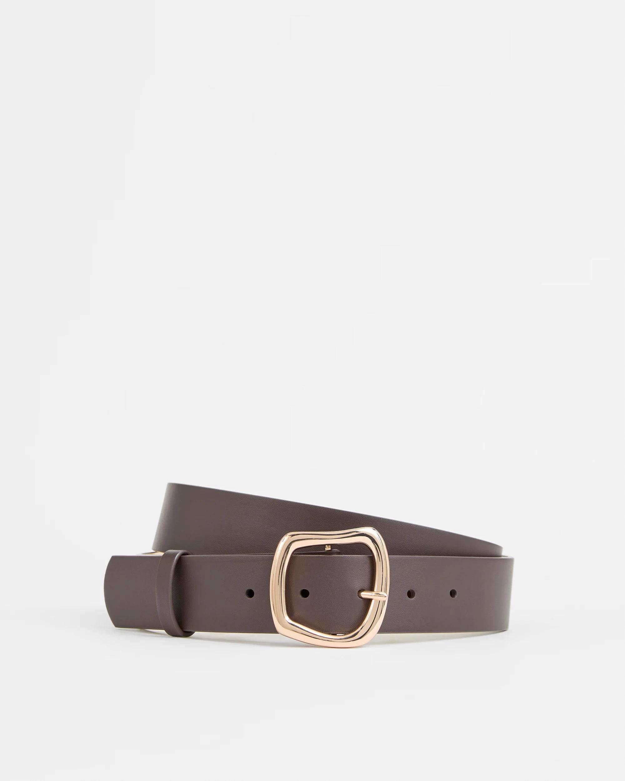 1 Target Wavy Buckle Jean Belt CHOCOLATE, 1 of 3