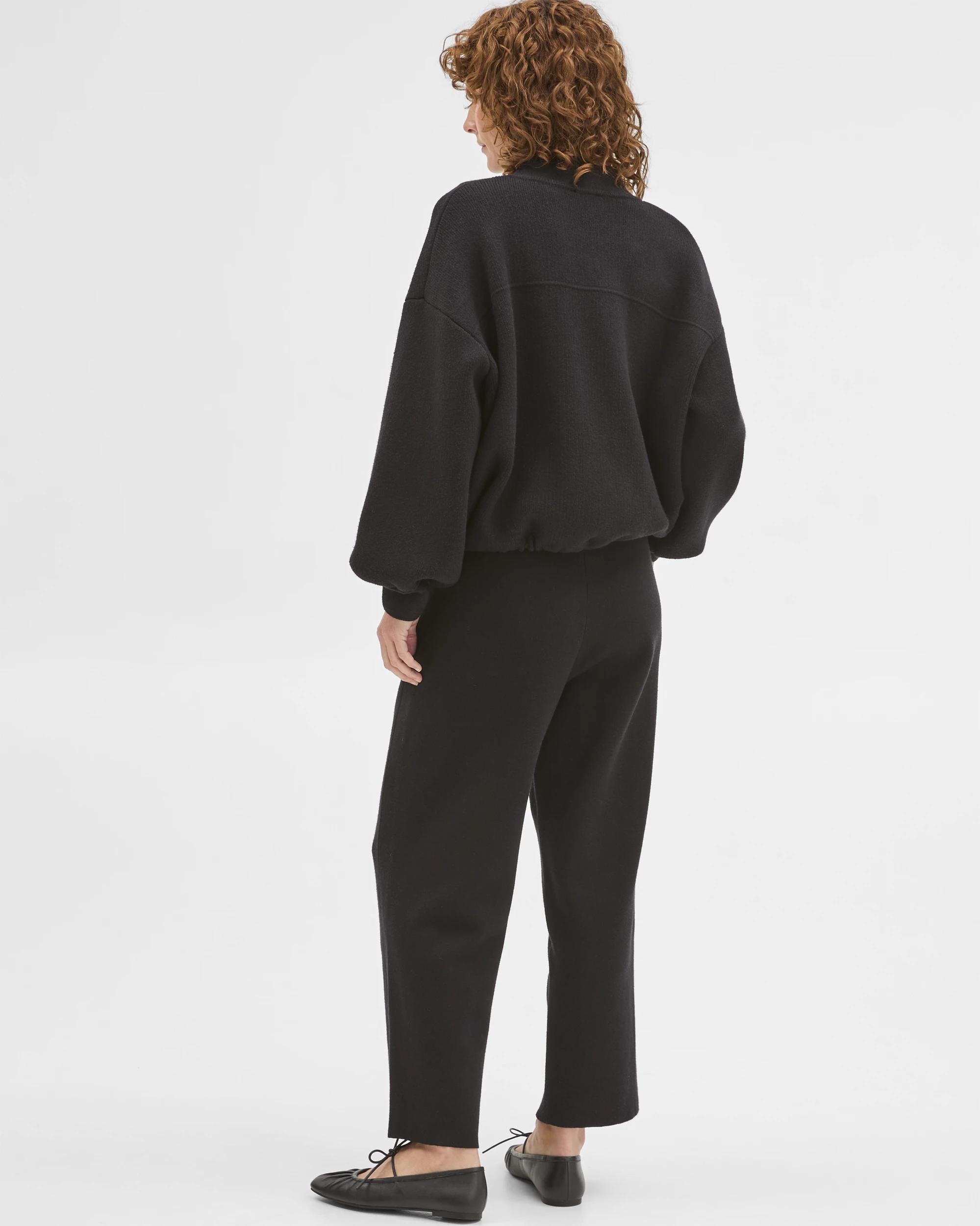 5 Target Woman Clean Knit Barrel Leg Pants BLACK, 5 of 5
