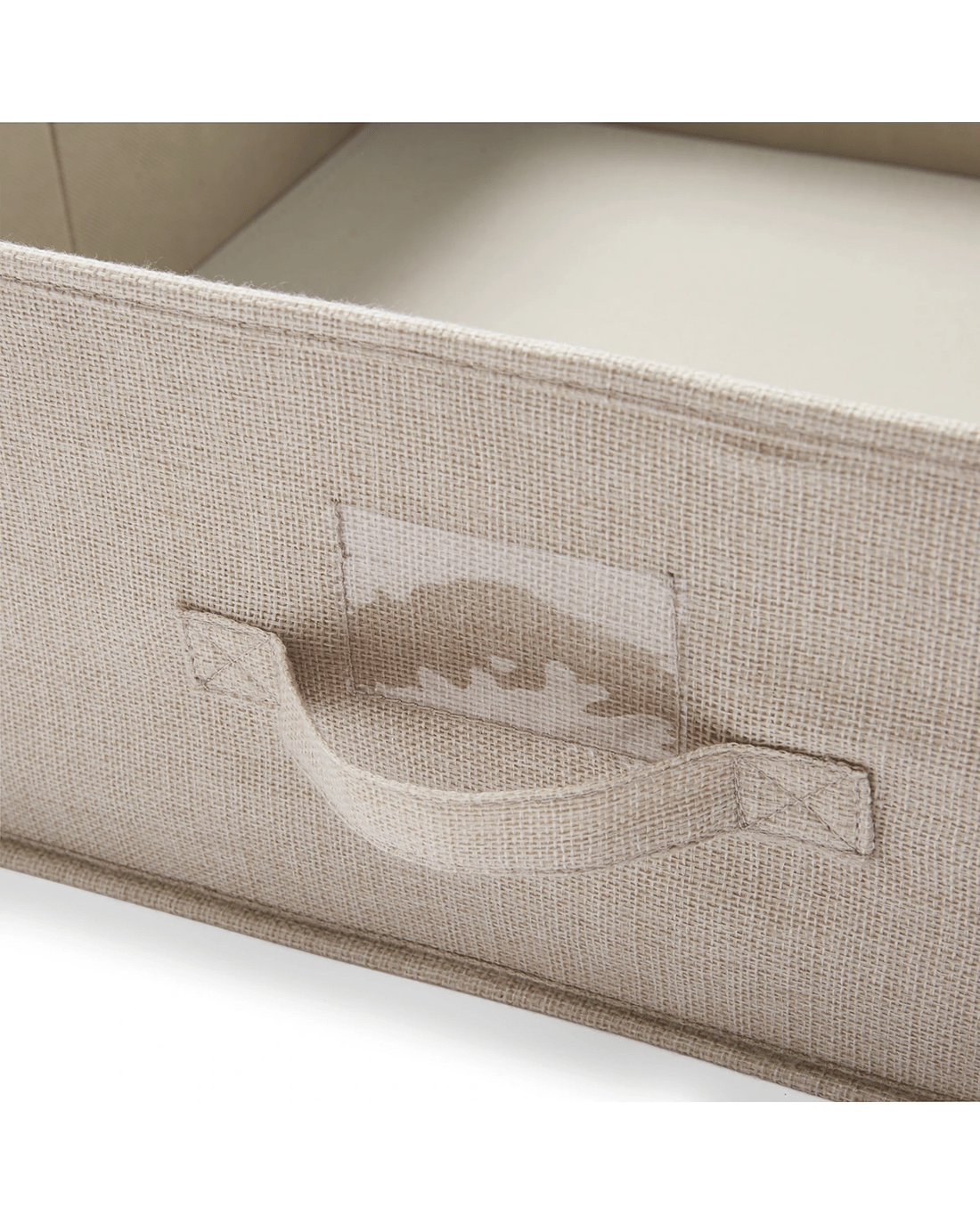 6 Linen Look Underbed Storage Box - Beige, 6 of 8