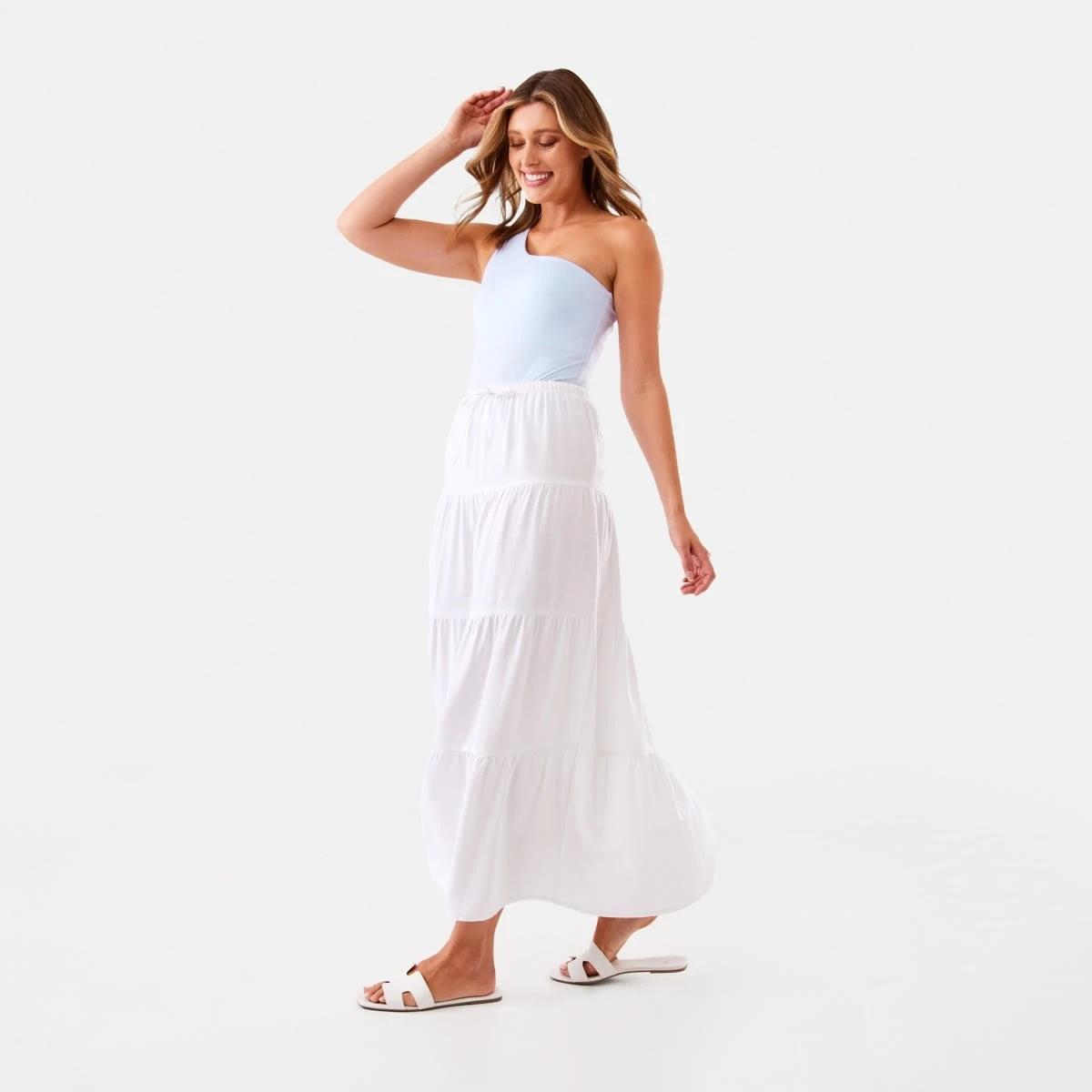 3 Sleeveless Luxe One Shoulder Bodysuit Blu Bysde, 3 of 6