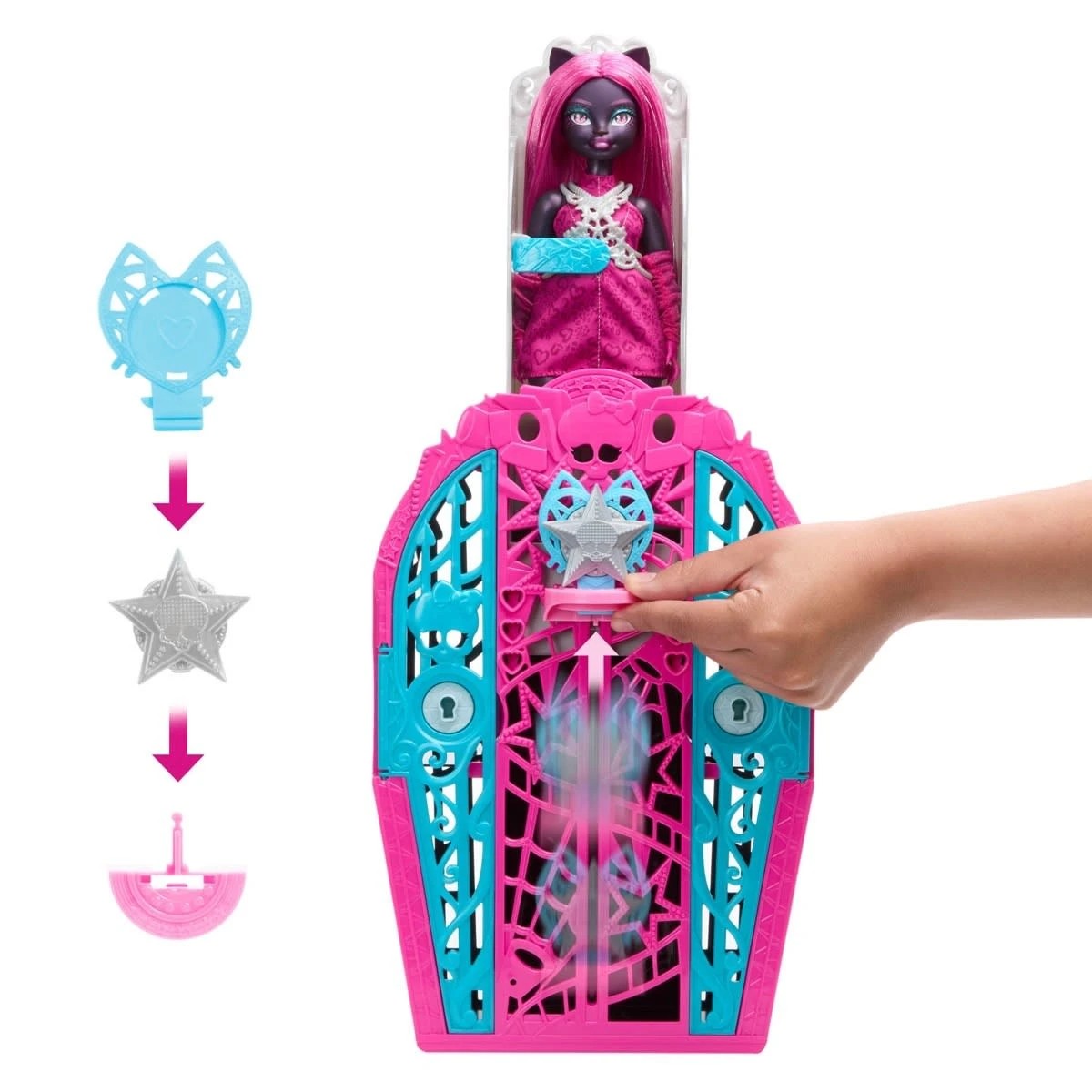 6 22 Piece Monster High Skulltimate Secrets Hauntlywood Mysteries Catty Noir Doll, 6 of 7