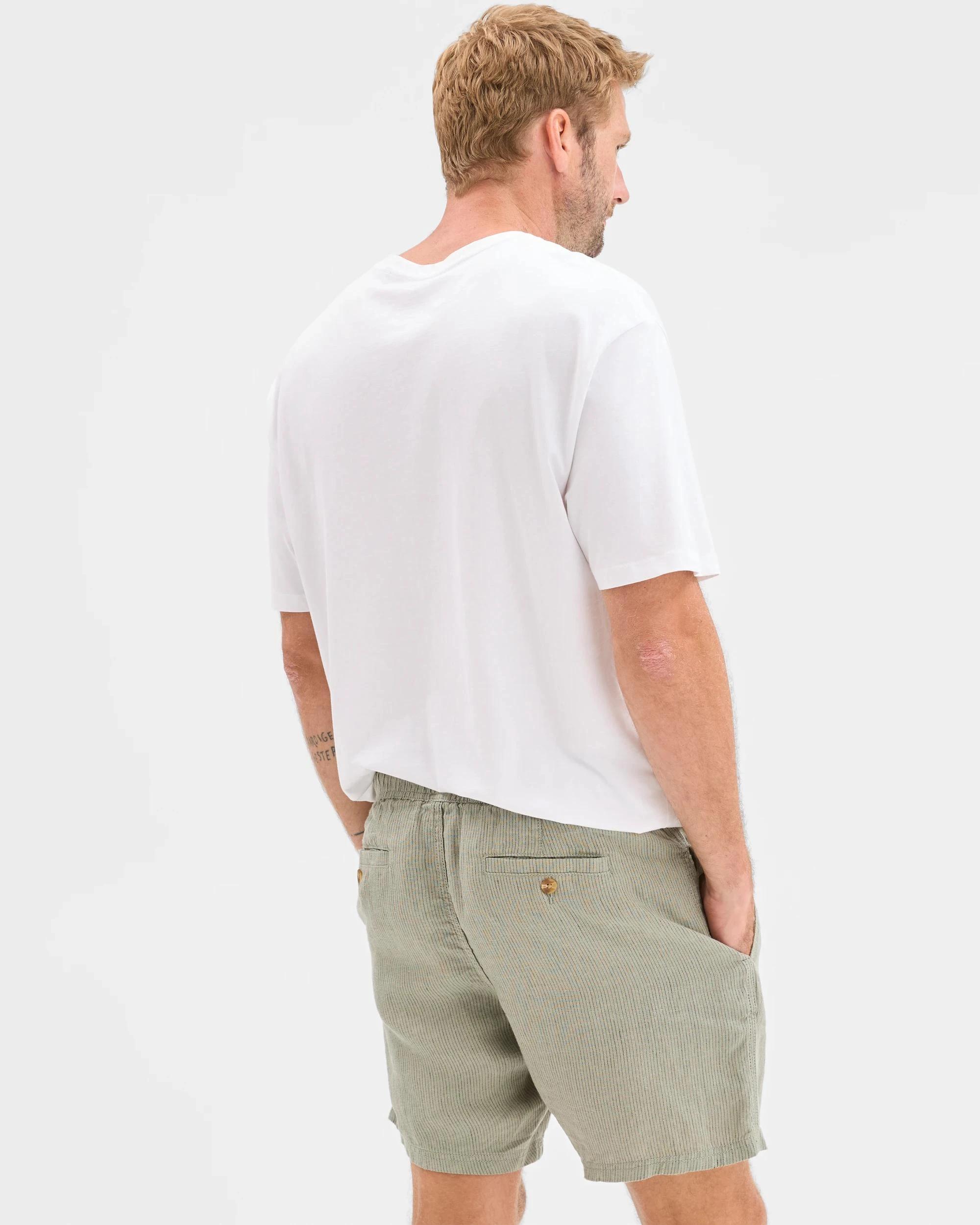 5 Target European Linen Stripe Shorts FOG, 5 of 5