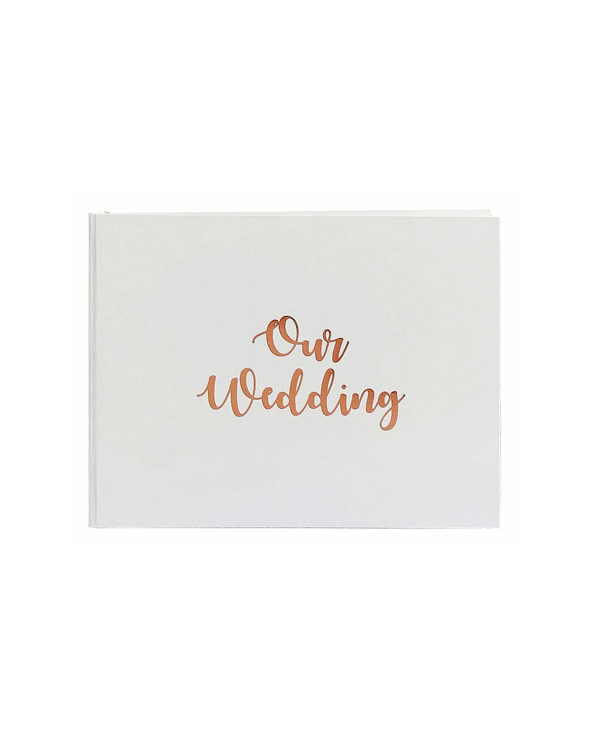 1 Wedding Guest Signature/signing Book Our Wedding 9x7 Inch White - Gold, 1 of 3