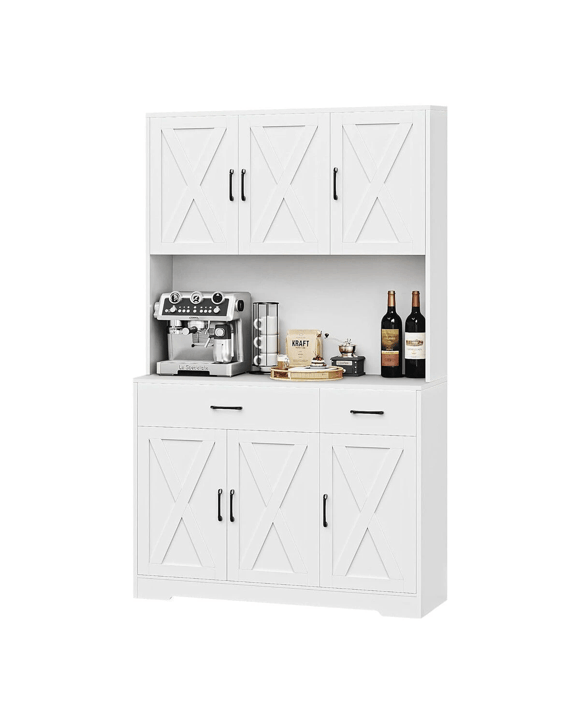 Ausway Sideboard Buffet Pantry Cupboard Hutch Dresser - White
