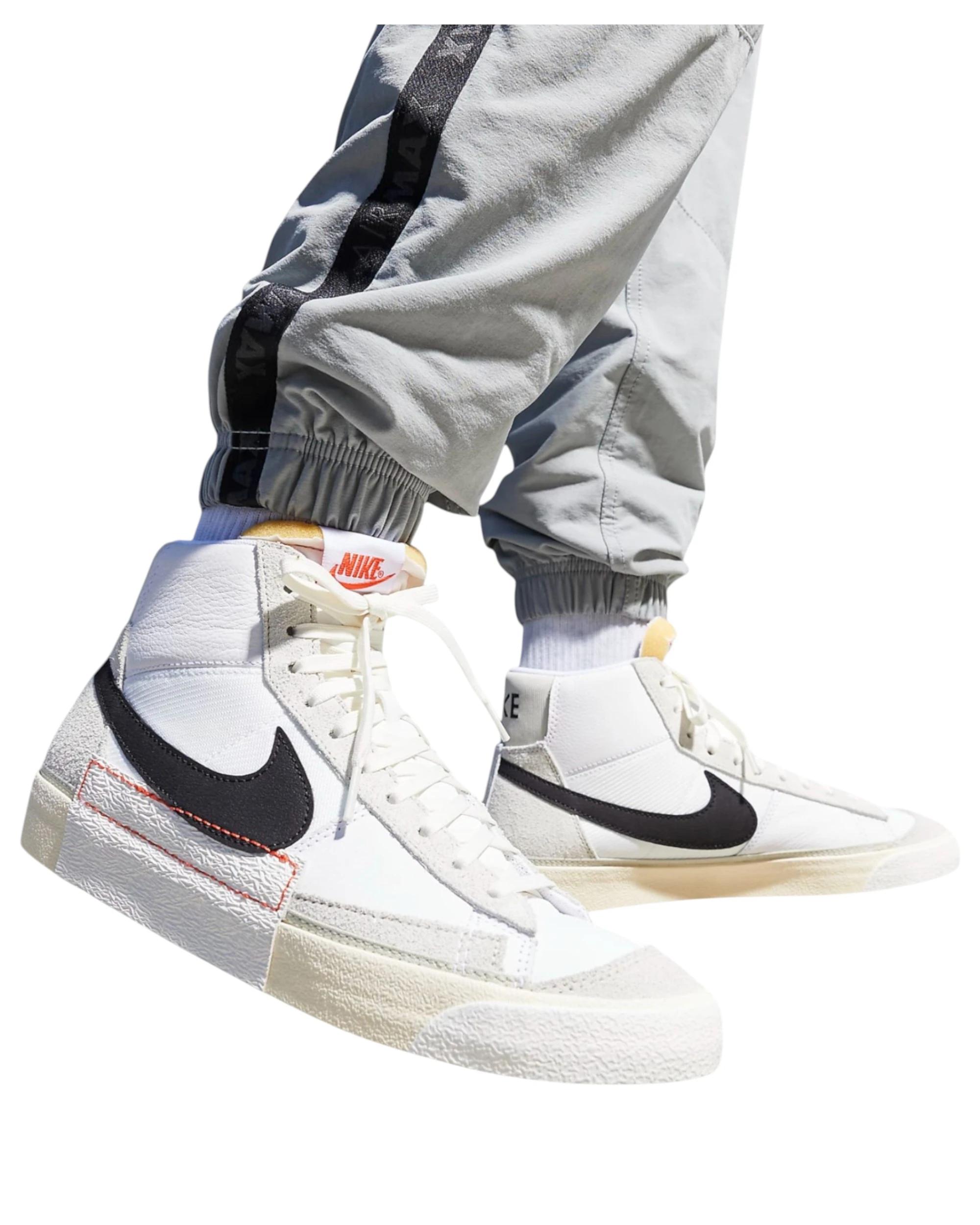 4 Nike Mens Blazer Mid 77 Pro Club Remastered White/ Black Athletic Shoes WHITE/BLACK, 4 of 9