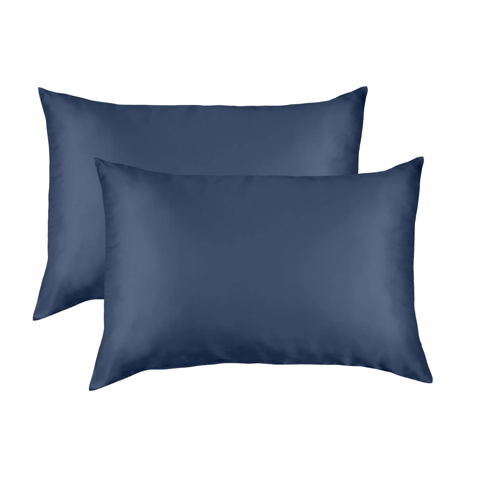 1 Royal Comfort Mulberry Soft Silk Luxurious Hypoallergenic Pillowcase Twin Pack - Blue - Blue, 1 of 10
