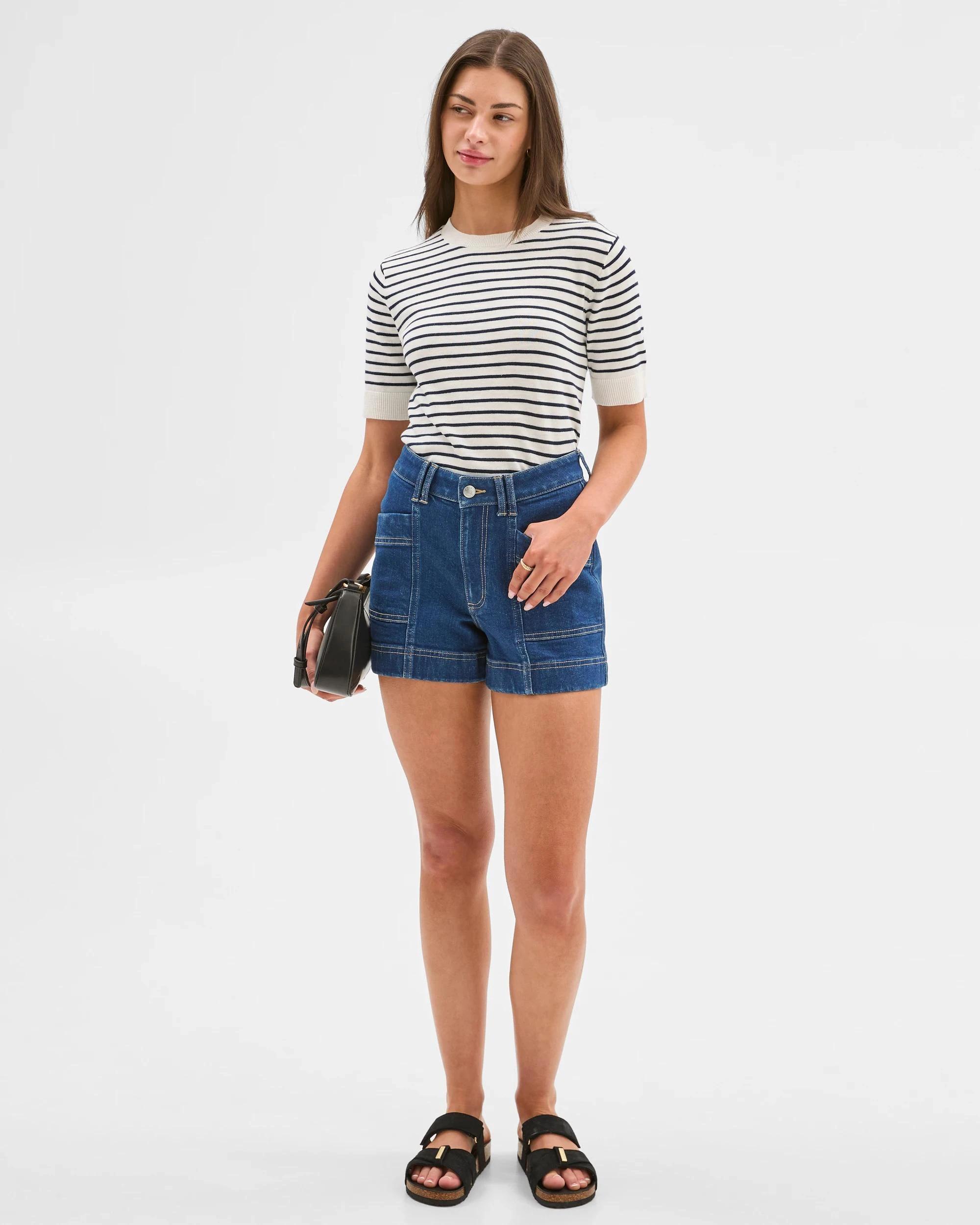 4 Target Petites Denim Shorts 70'S INDIGO, 4 of 5