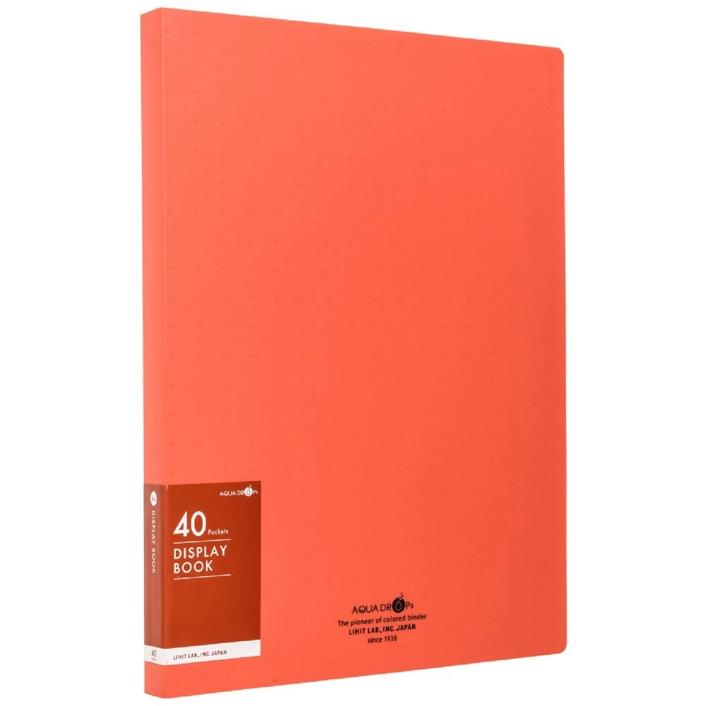1 Aqua Drops Display Book Fixed 40 Pockets Vivid Red, 1 of 4
