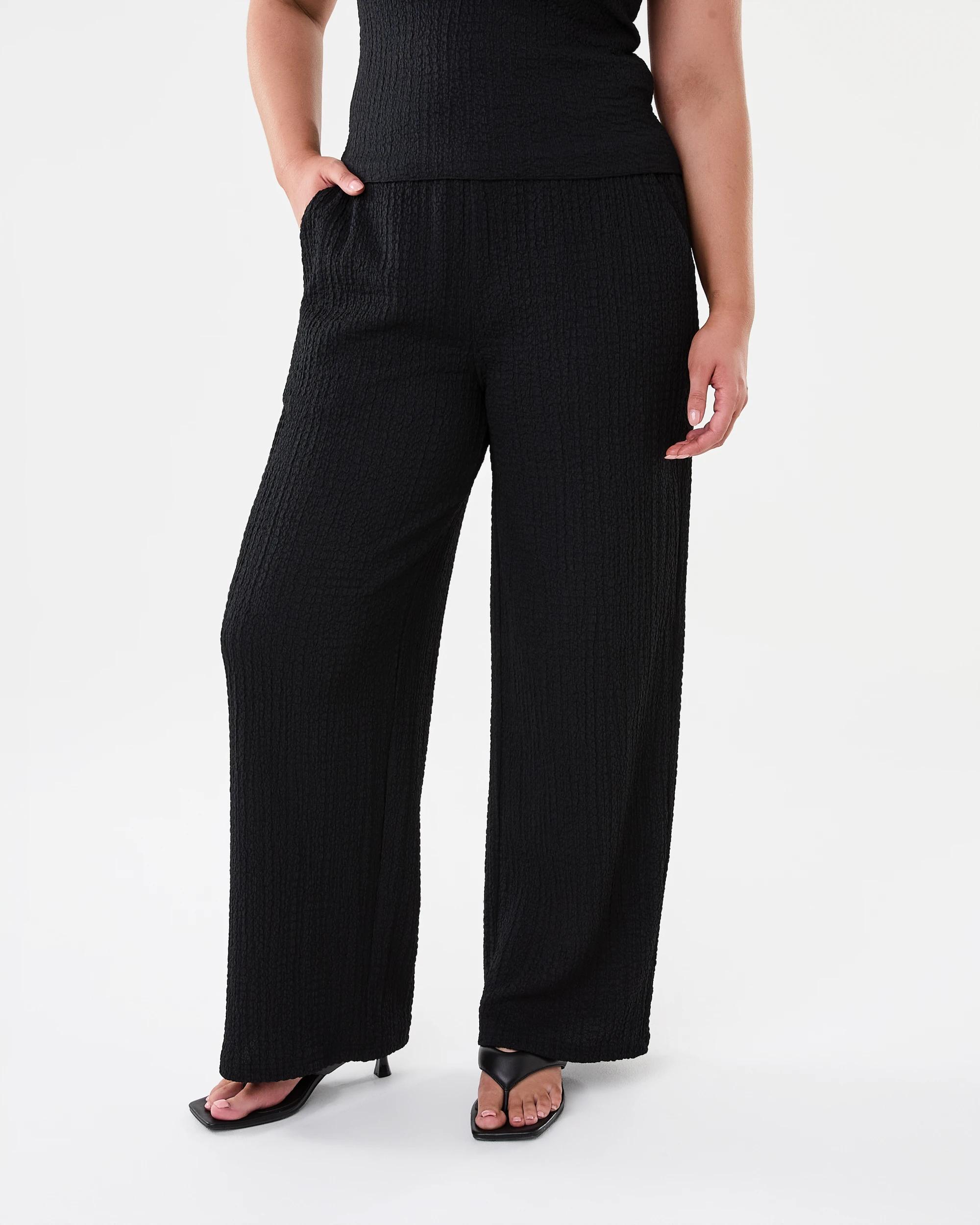 1 Textured Pants Black, 1 of 6
