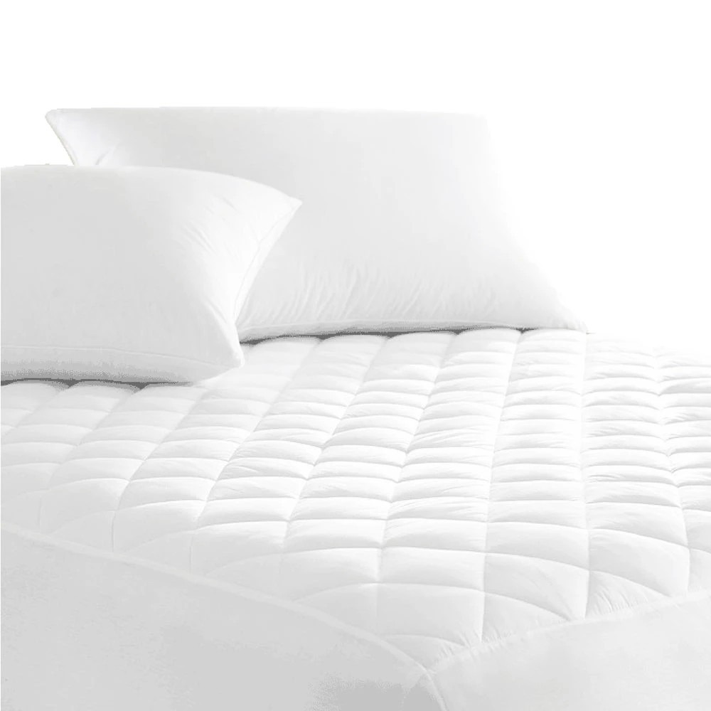 1 Luxor Cotton Quilted Mattress Protector Fully Fitted - Single Bed - White, 1 of 1