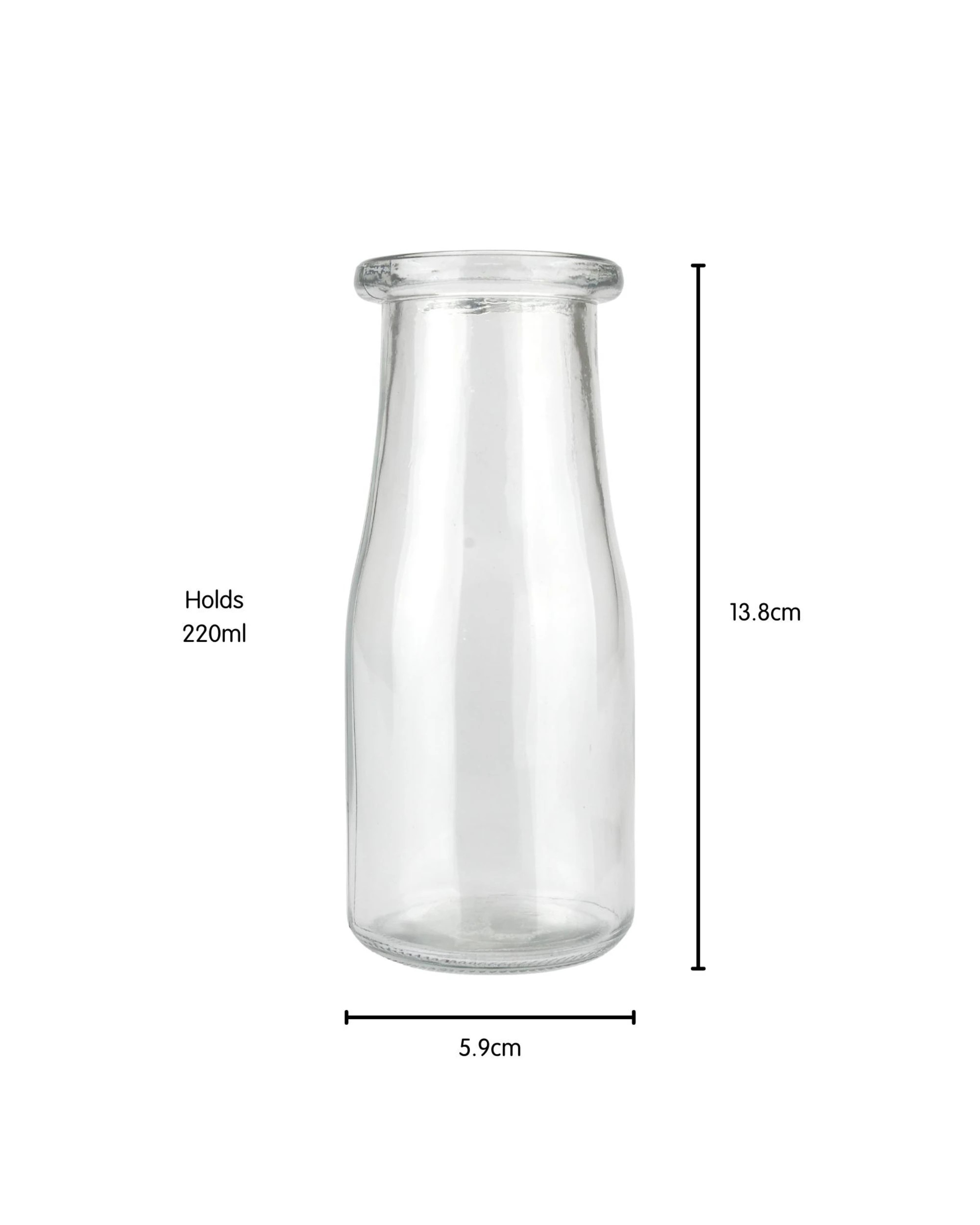 2 Spice Kitchen Glass Milk Bottle 220ml, 2 of 2