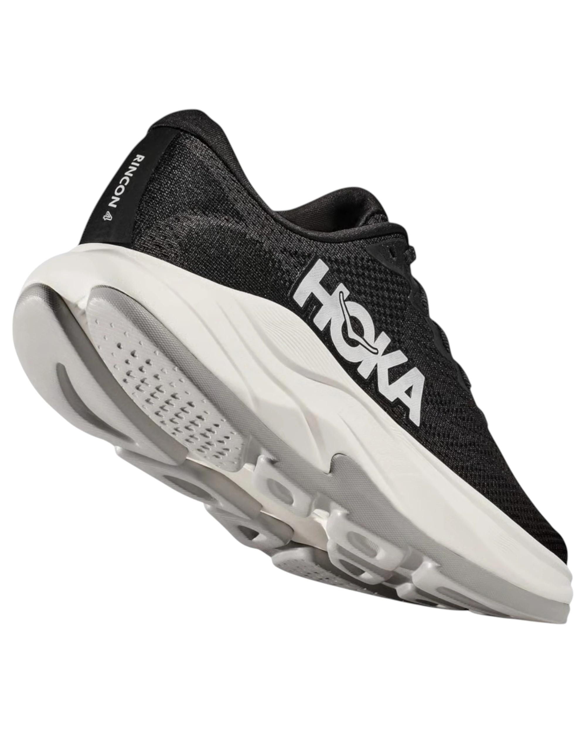 3 Hoka Mens Rincon 4 Athletic Running Shoes BLACK/WHITE, 3 of 8