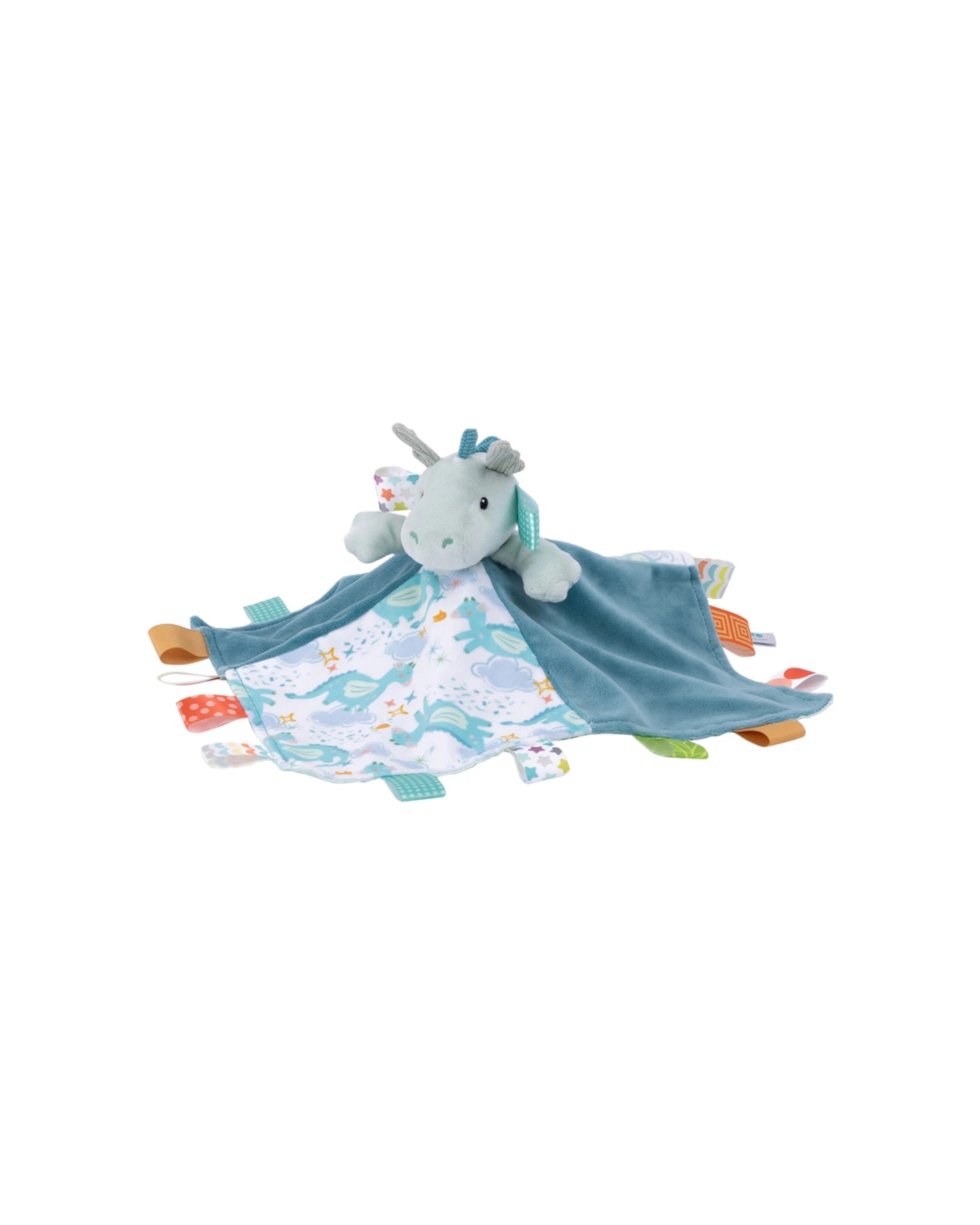 2 Mary Meyer Taggies Drax Dragon Character Blanket 0 Years Plus Sensory Tags - Blue, 2 of 6