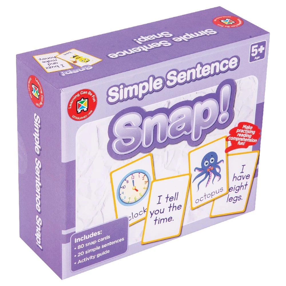 3 Learning Can Be Fun Simple Sentence Snap, 3 of 3