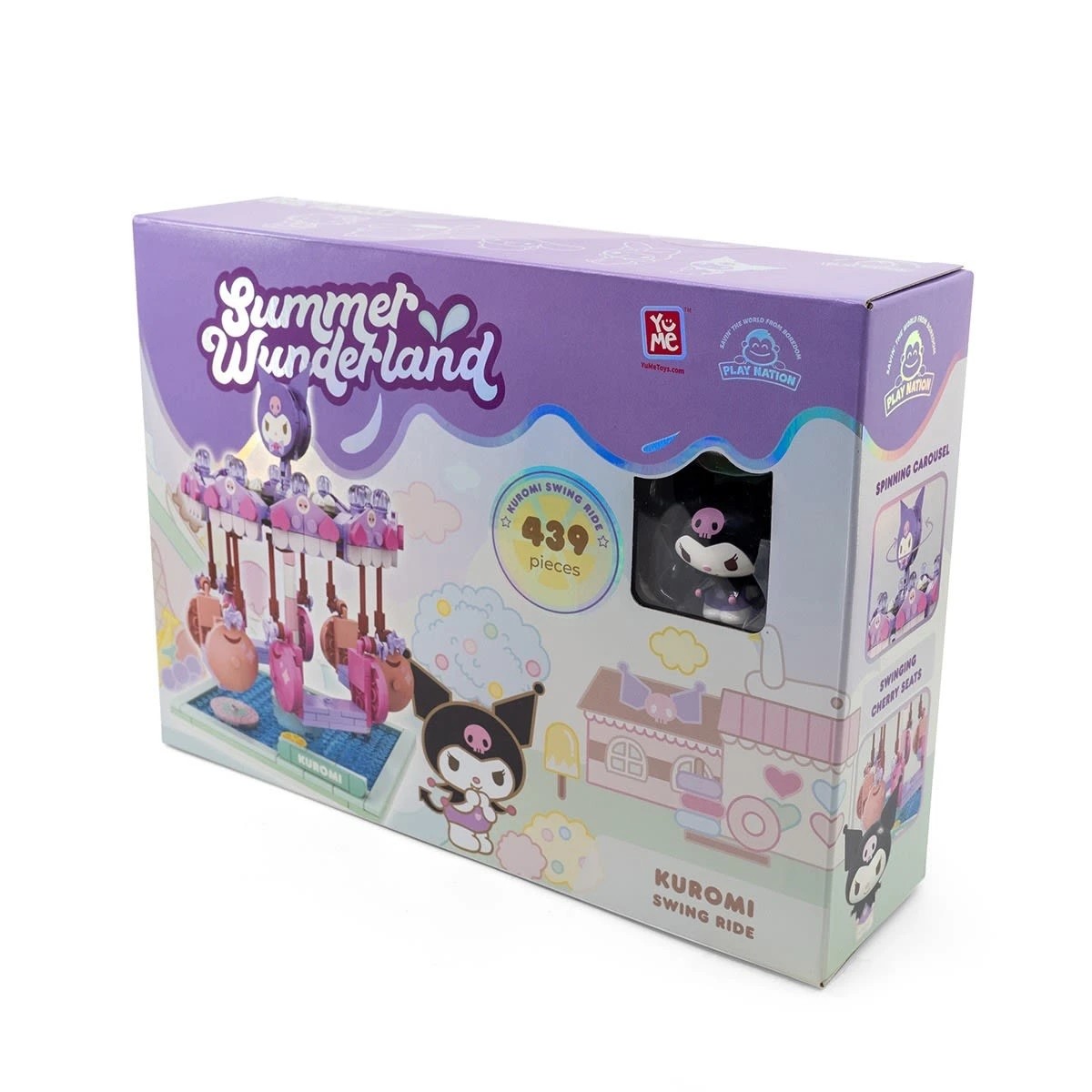 1 Hello Kitty and Friends YuMe Blocks: Summer Wunderland Series Kuromi Swing Ride, 1 of 7