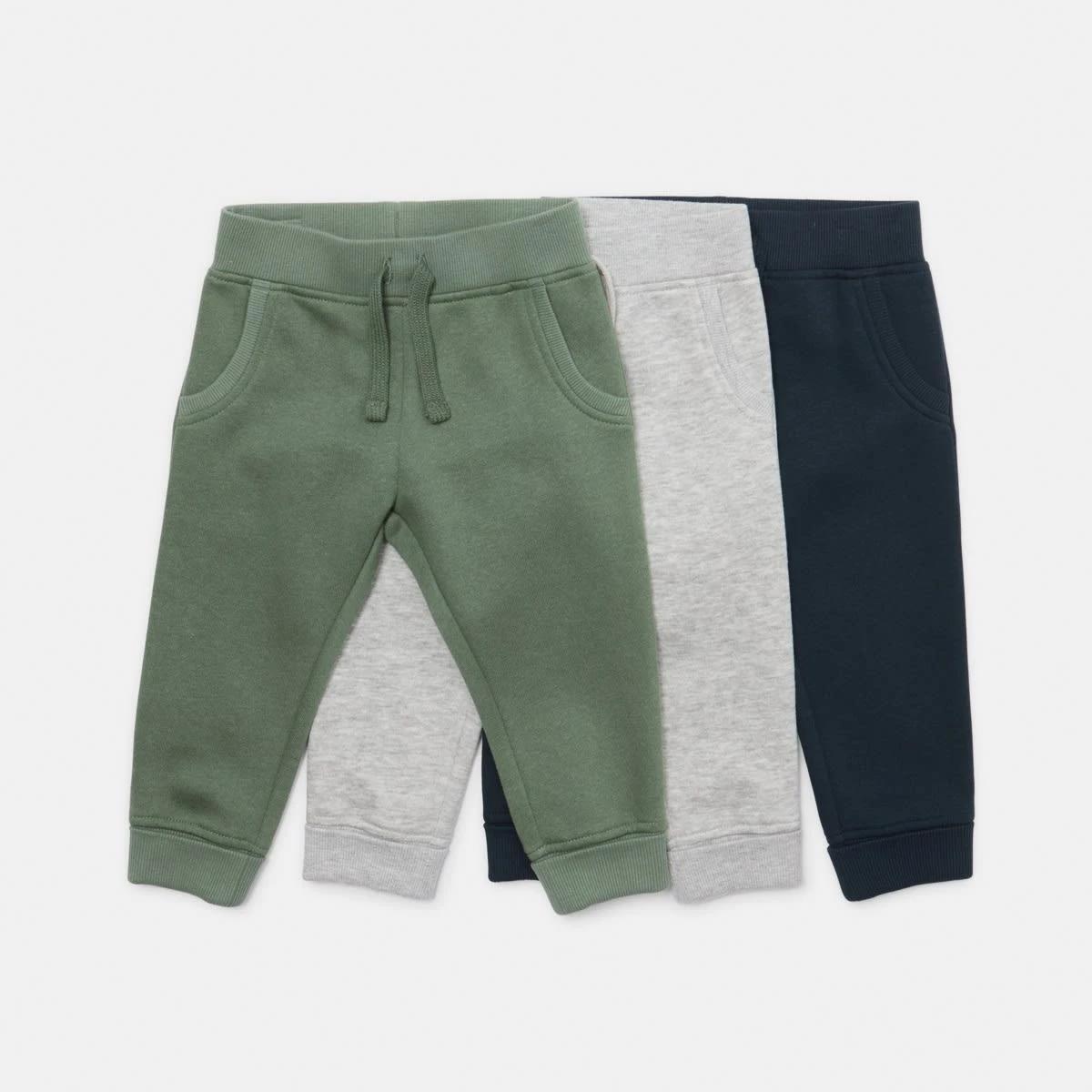 1 3 Pack Trackpants Green Grey, 1 of 8
