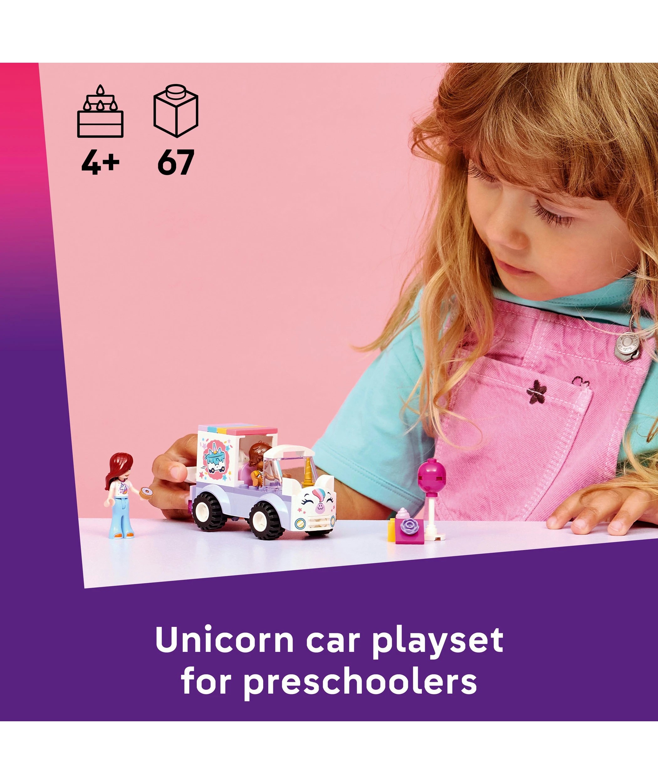 3 LEGO Friends Unicorn Cake Delivery Car 42675, 3 of 10