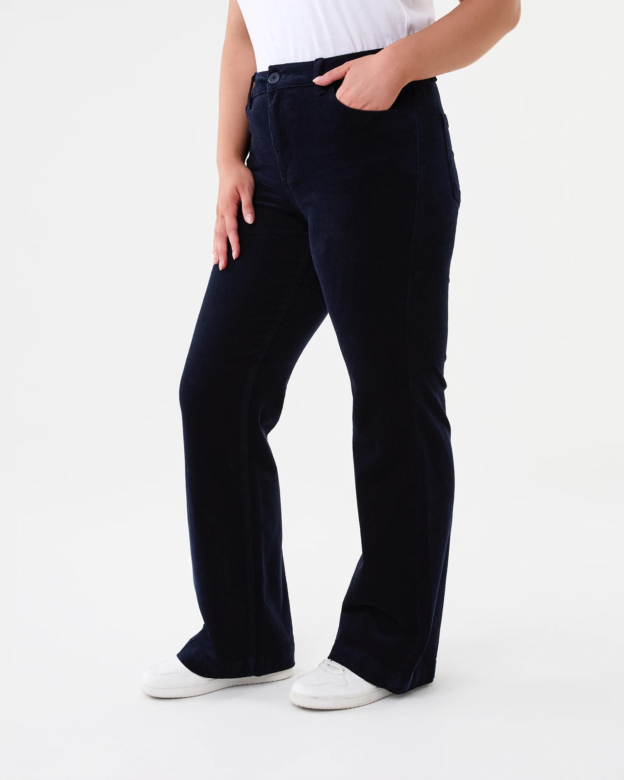2 Corduroy Bootleg Pants Navy, 2 of 7
