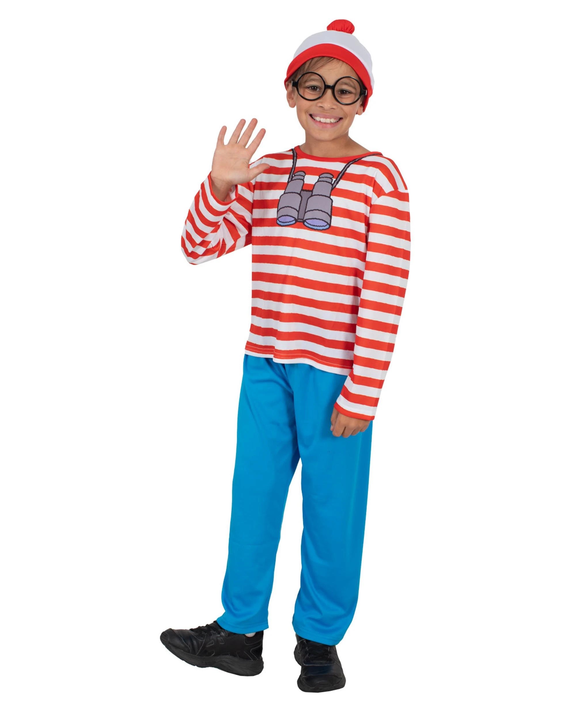 4 Where's Wally Child Costume Size 9-10 Years, 4 of 4