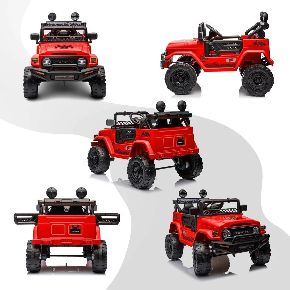 4 AUSWAY Kids Electric Car Ride On Toy Vehicle, 4 of 4