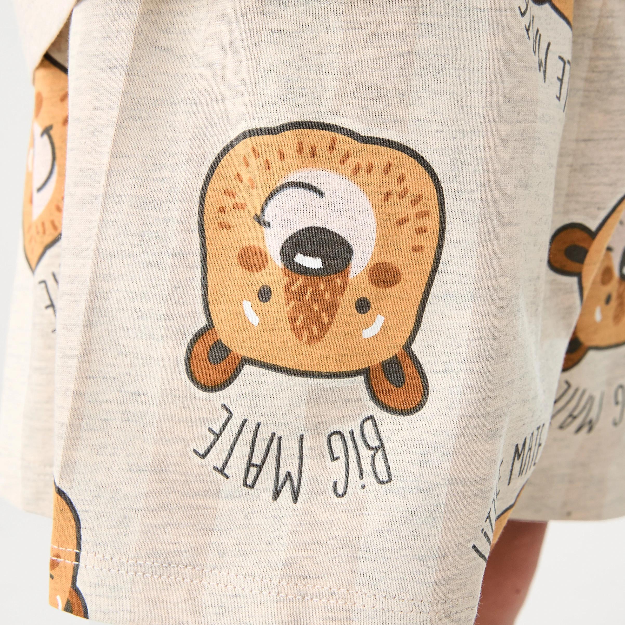 5 Father's Day Pyjama Set LITTLE BEAR MATE OATMEAL, 5 of 7