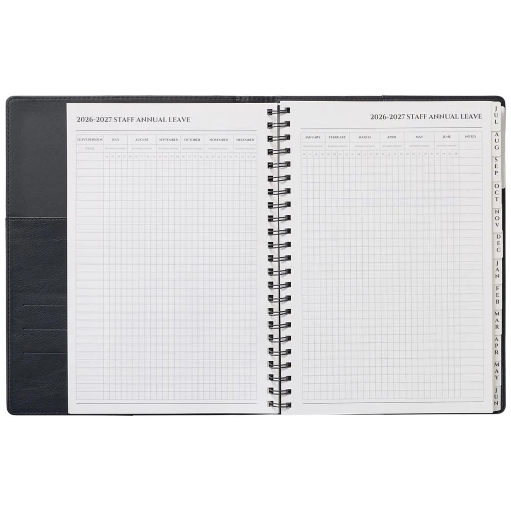 5 J.Burrows A4 Week to View Executive FY26/27 Diary Black, 5 of 7