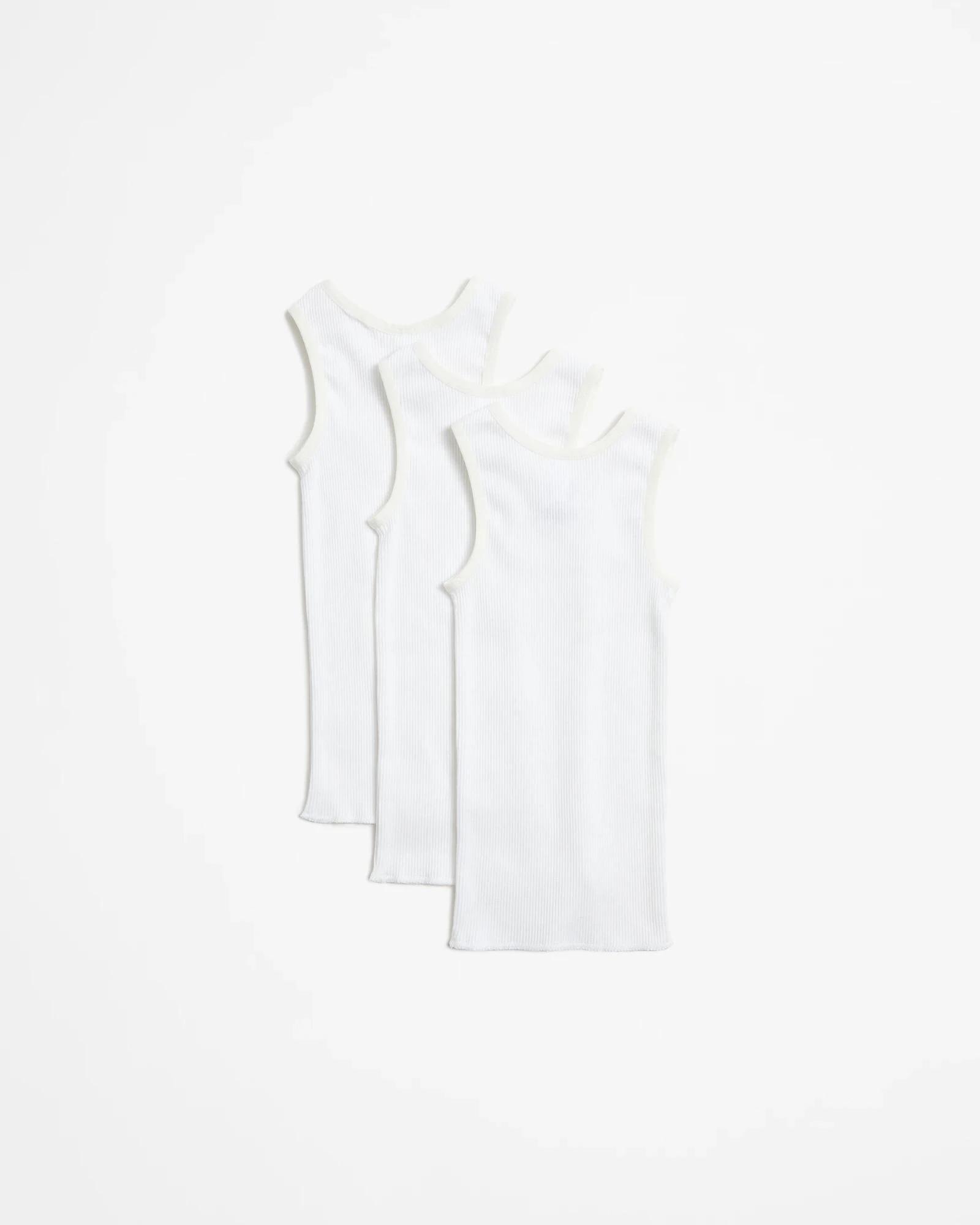 3 Target Baby Baby Organic Cotton Unisex Vests 3 Pack WHITE, 3 of 3