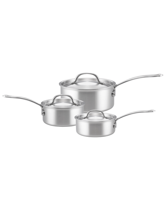 Essteele Per Amore Clad Stainless Steel Induction 3 Piece Saucepan Set - Silver