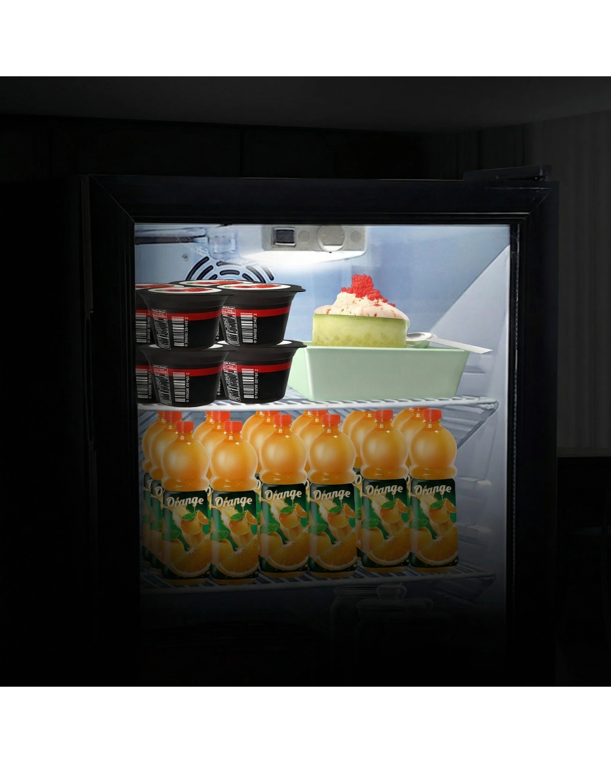 6 Kolner 130L Mini Bar Fridge Glass Door Beverage Cooler Drinks Refrigerator - Black, 6 of 7