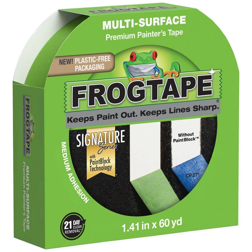 1 FrogTape Multi Surface Tape 36mmx55m Green, 1 of 8