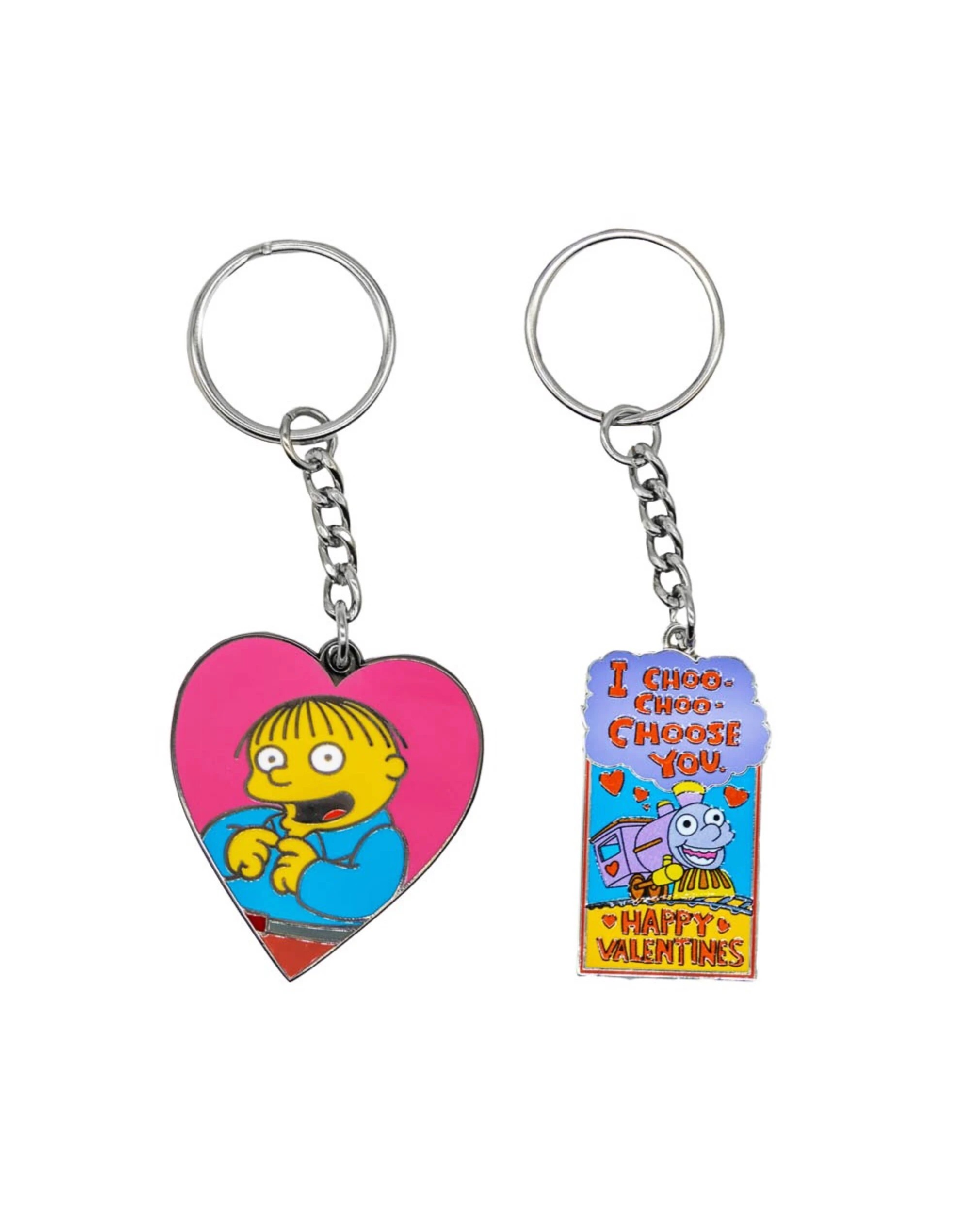 1 The Simpsons - I Choo-Choo-Choose You Enamel Keyring 2-Pack - ONE SIZE - Multi, 1 of 3