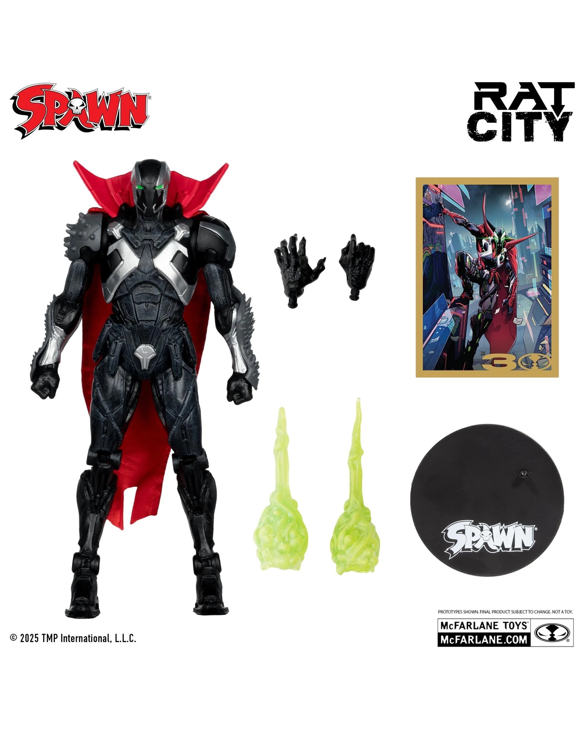 2 McFarlane 30th Anniversary Spawn The Deviant Rat City Red Platinum Edition 7 inch Action Figure, 2 of 10