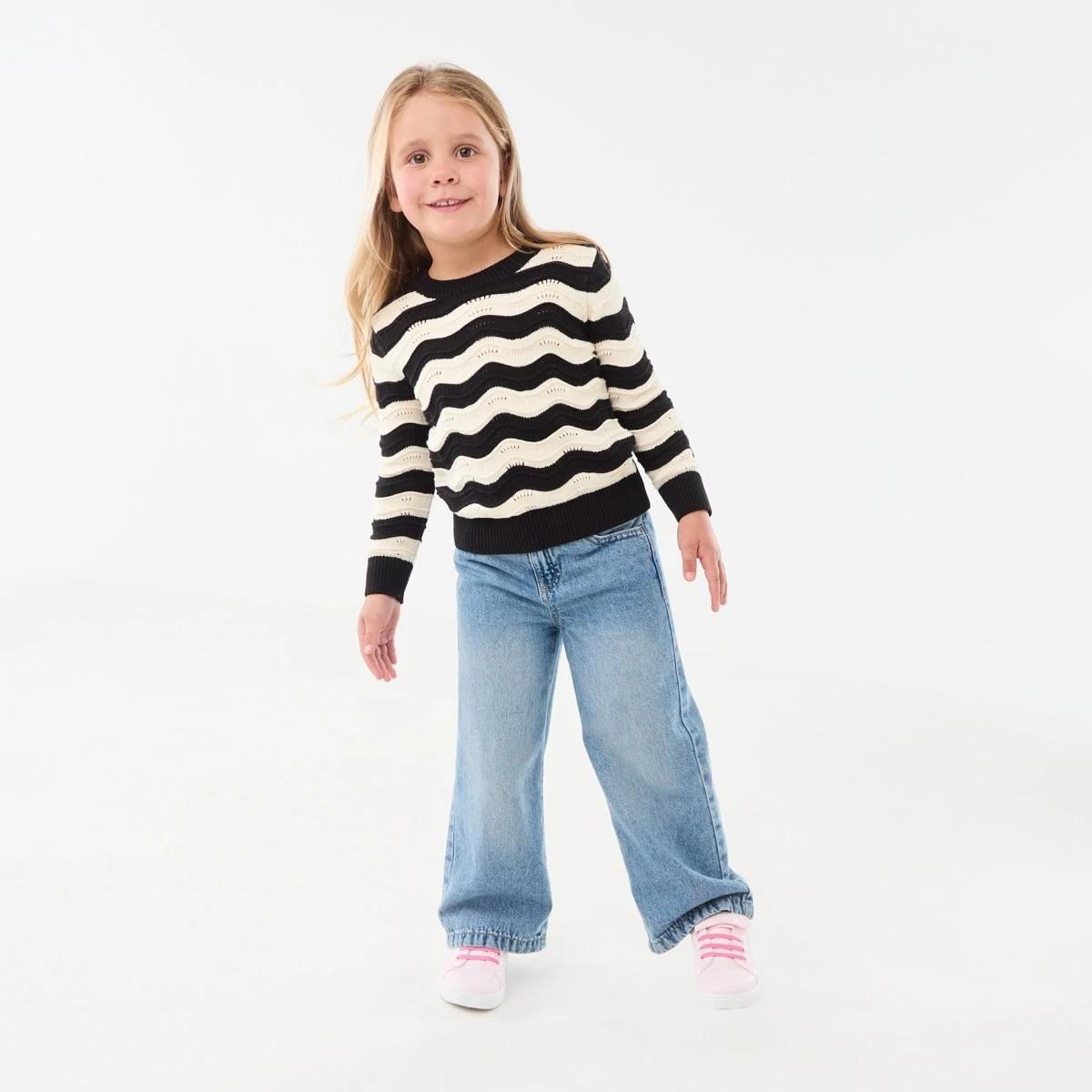 5 Knit Jumper Blk Stripe, 5 of 8