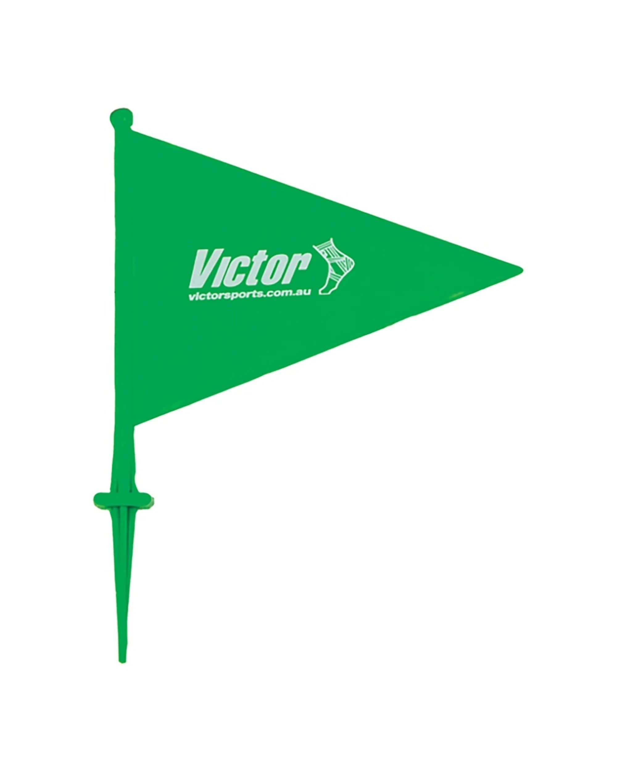 1 Victor Sports Field Marker Flag PVC Tall Spike Base 23cm Durable Plastic - Green, 1 of 1