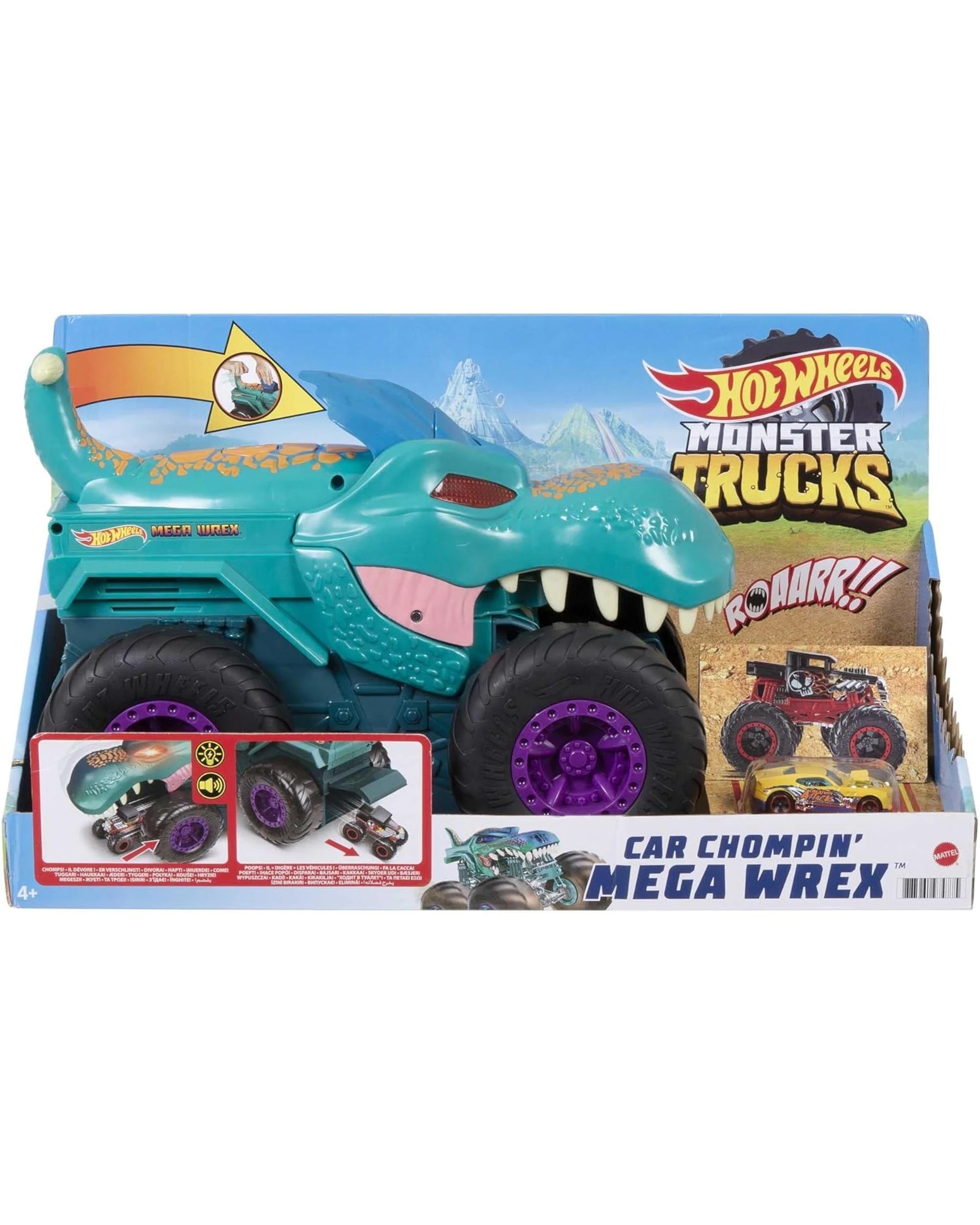 1 Hot Wheels Monster Trucks Car Chompin' Mega Wrex, 1 of 3