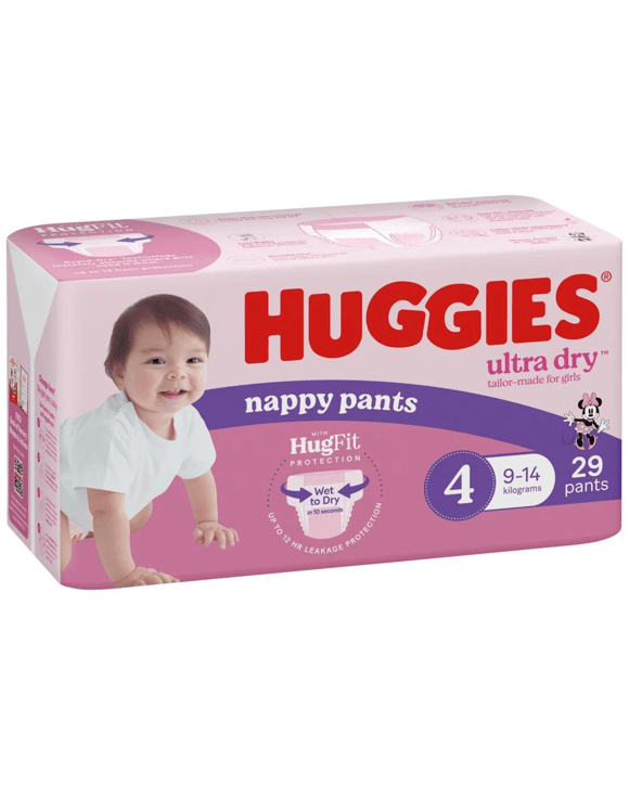 Huggies Nappy Pants Toddler Girl 29 Pack