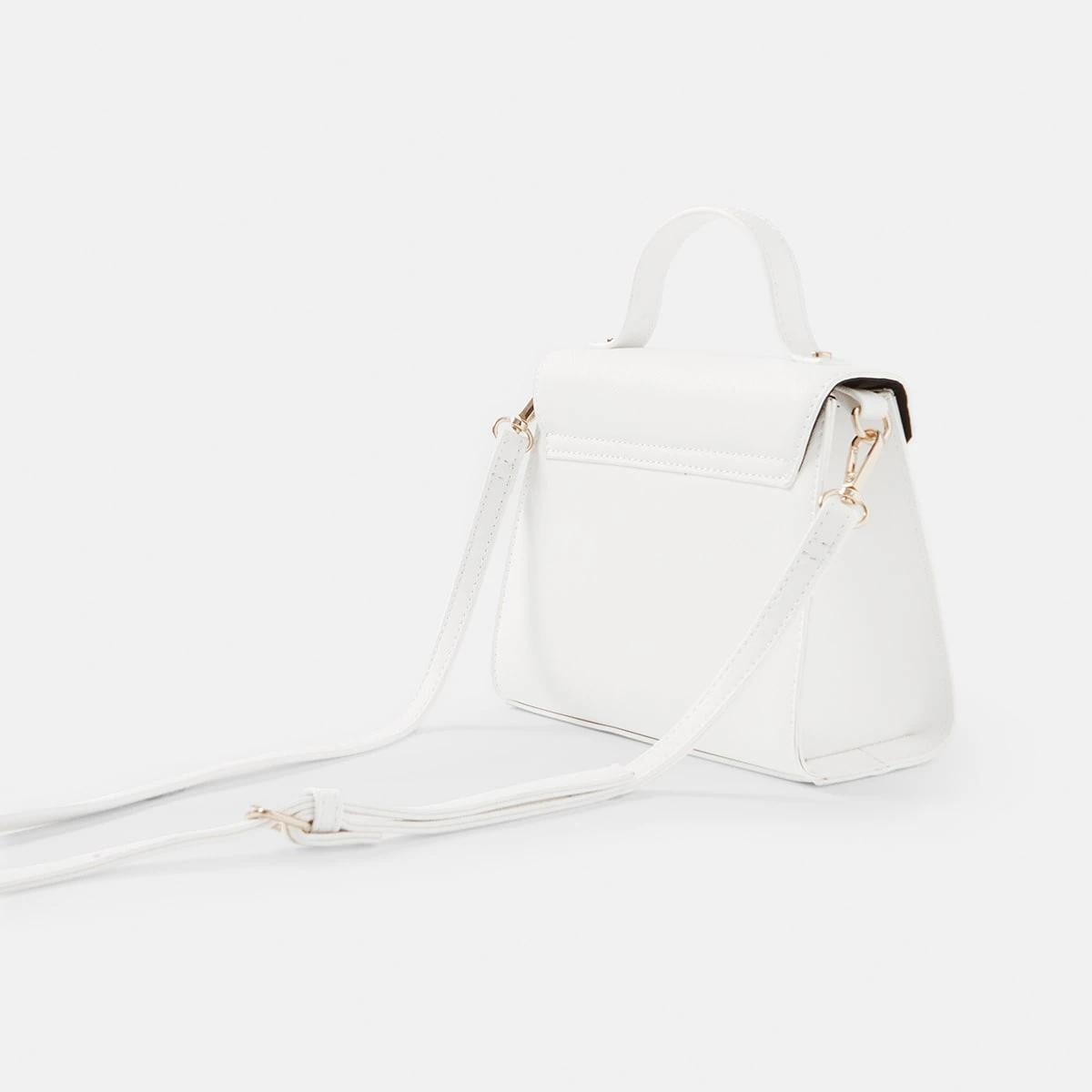 4 Dressy Flap Crossbody Bag White2, 4 of 5