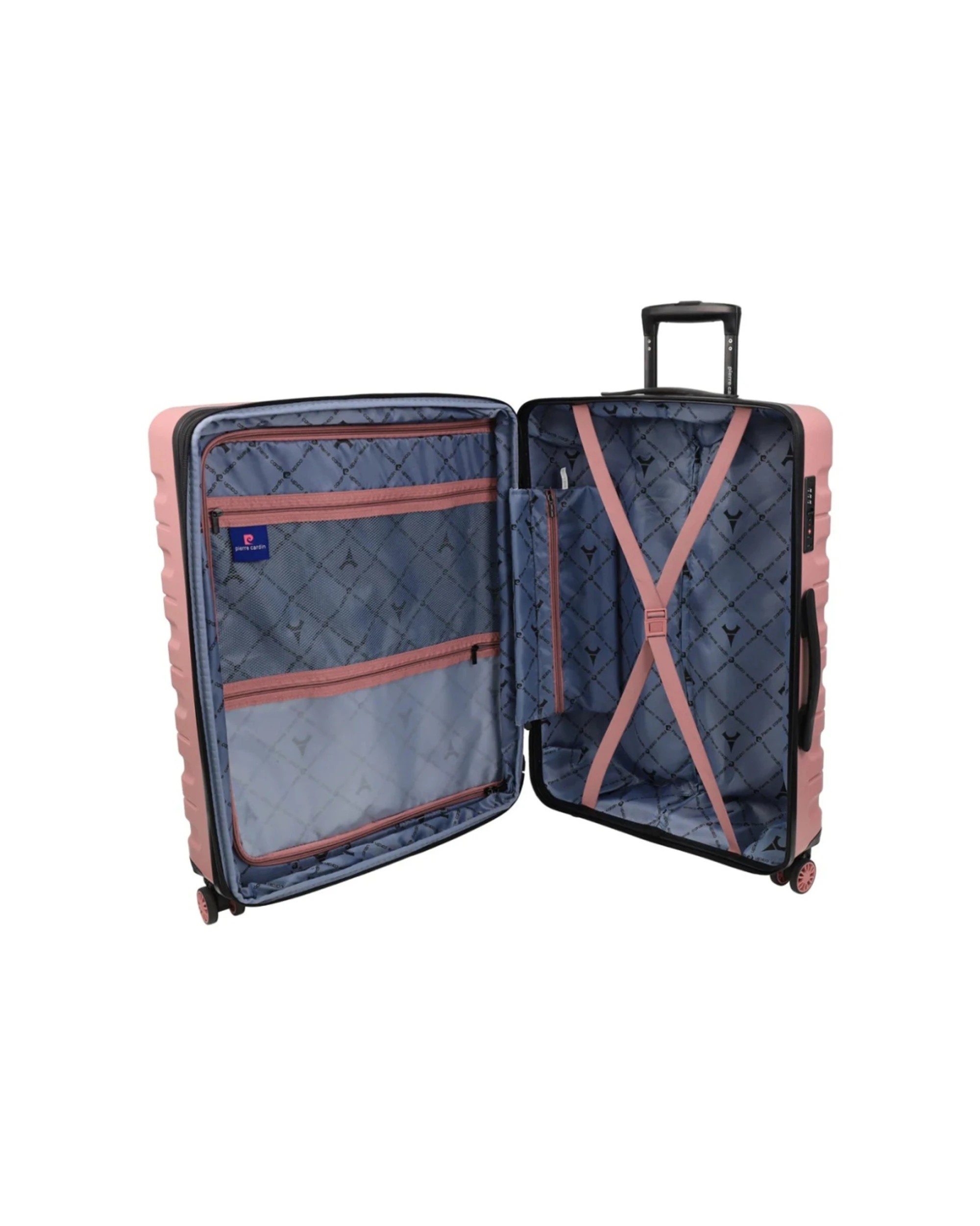 3 Pierre Cardin Hard Shell Suitcase Medium 70cm Expandable With TSA Lock - Pink, 3 of 4