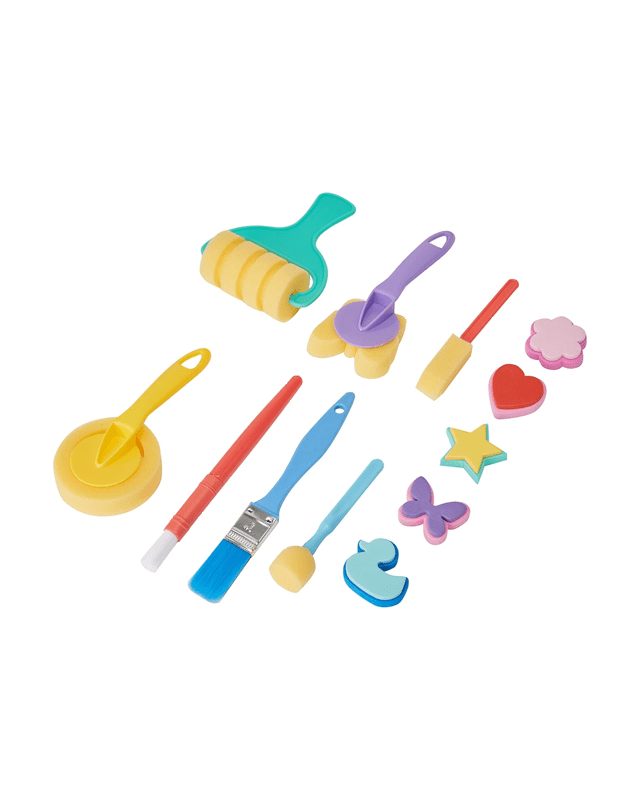 12 Piece Sponge Brush and Stamp