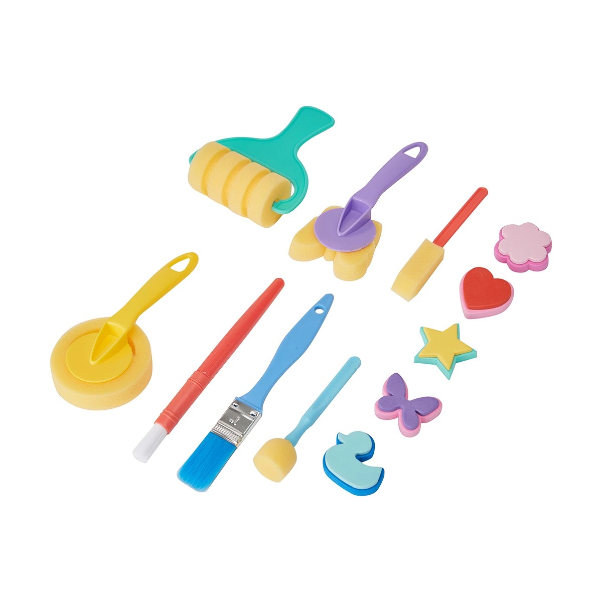 1 12 Piece Sponge Brush and Stamp Set, 1 of 6