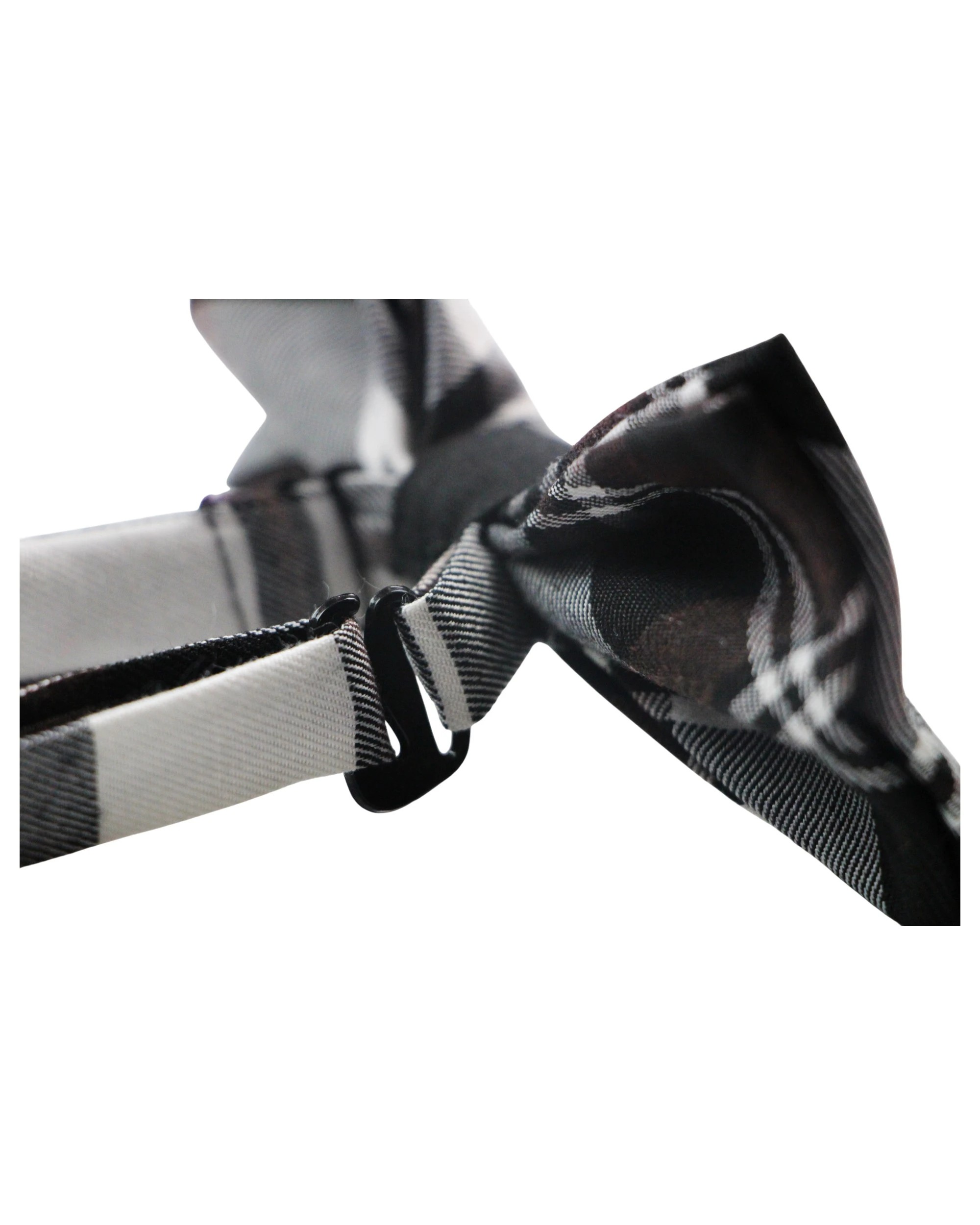 2 Zasel Mens Black And White Patterned Cotton Bow Tie, 2 of 3