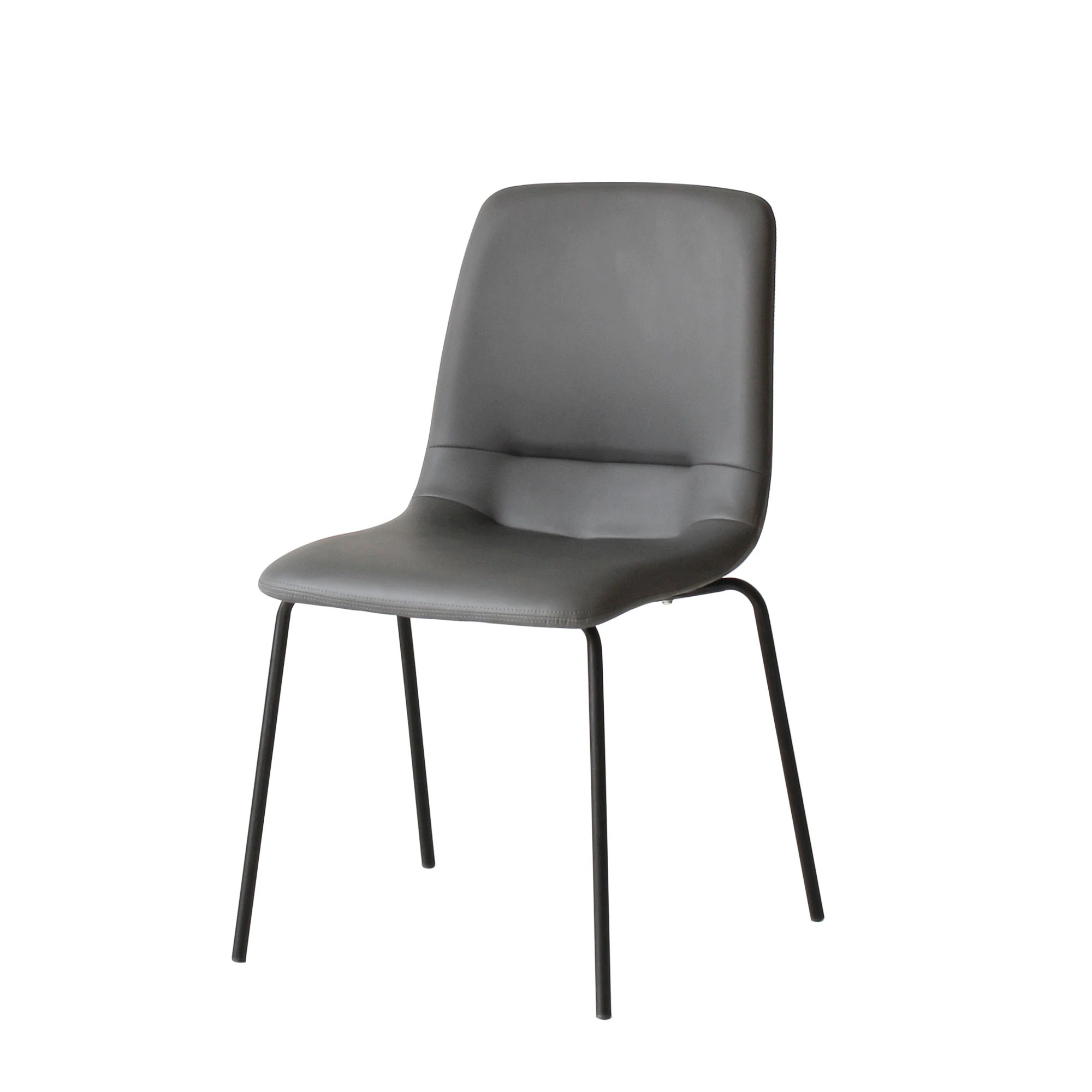 1 Levede 1 Set Of 4 Pu Leather Dining Chairs - Grey, 1 of 4