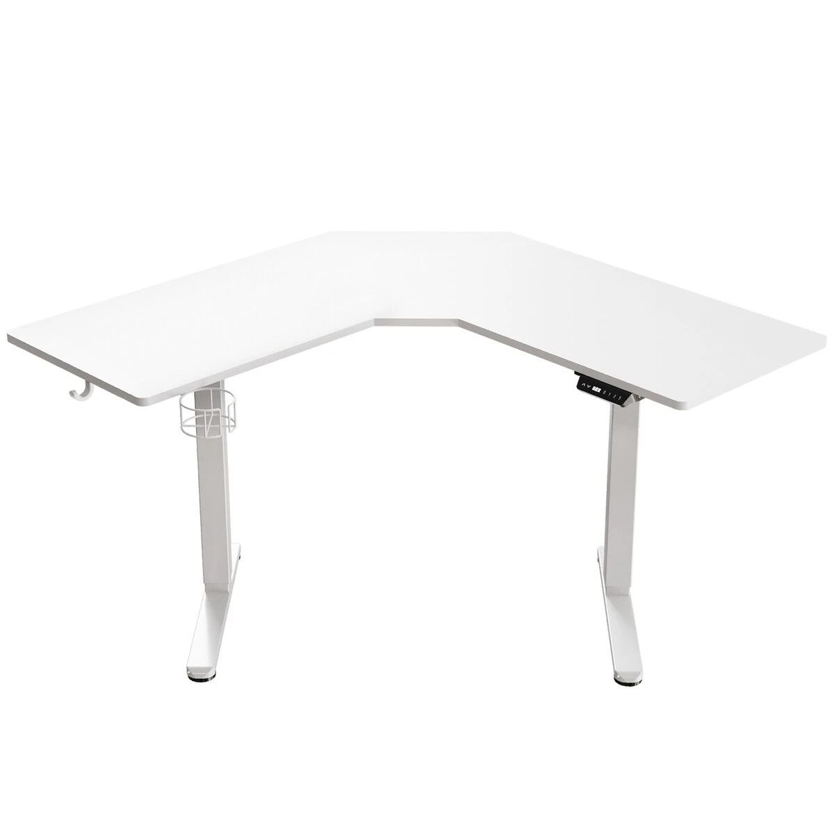 1 Ausway Corner Desk L Shaped Computer Office Gaming Study Table Height Adjustable, 1 of 6