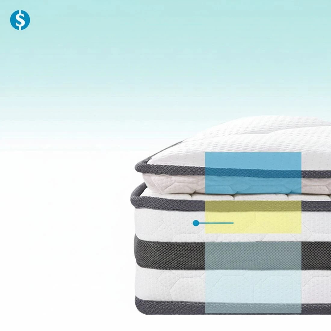 5 Giselle Bedding 21cm Mattress Pillow Top Double - Double Bed - White, 5 of 5