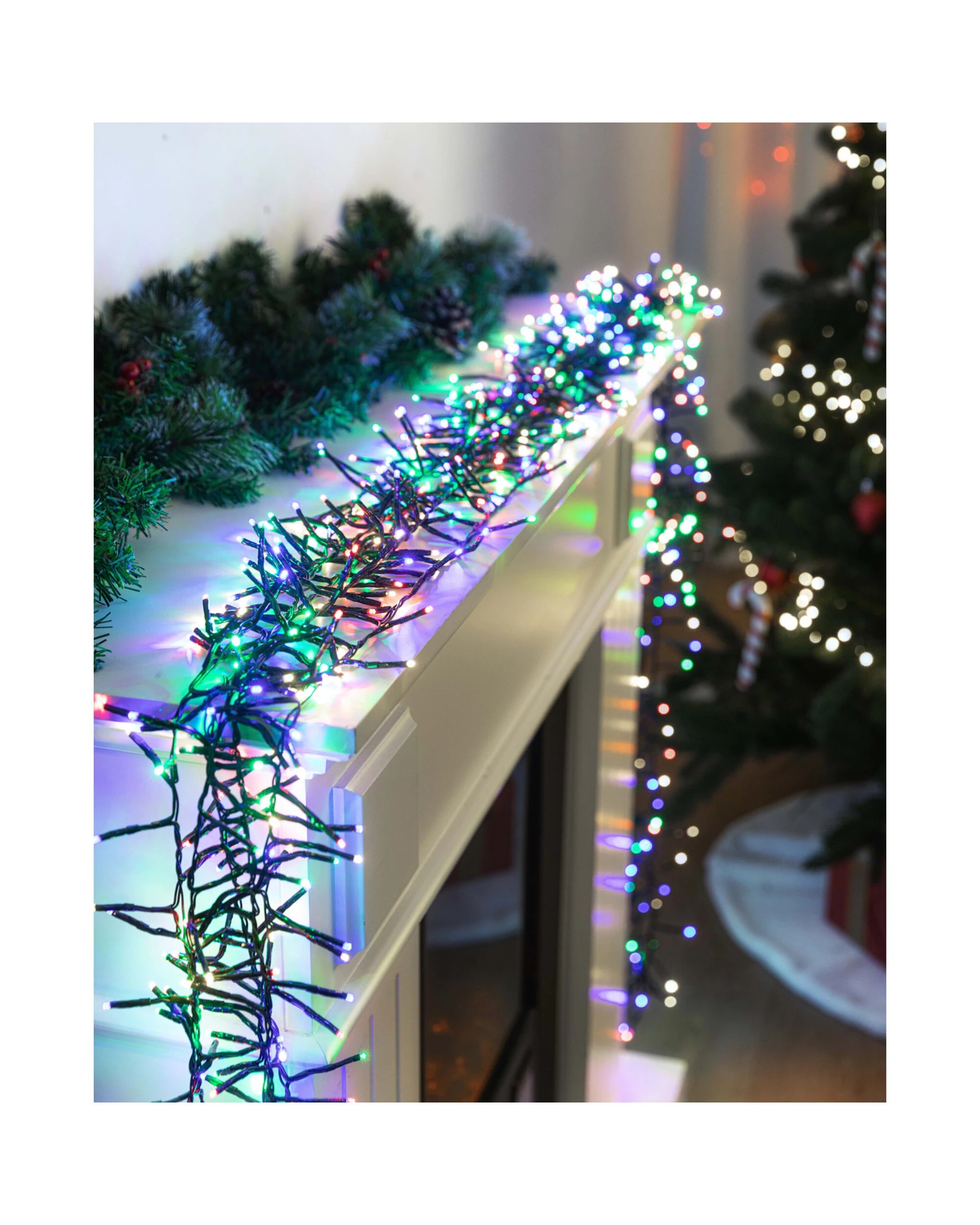 2 Festive Magic 720 Multicolour LED Cluster Fairy Lights 10.4m - Multicoloured, 2 of 3